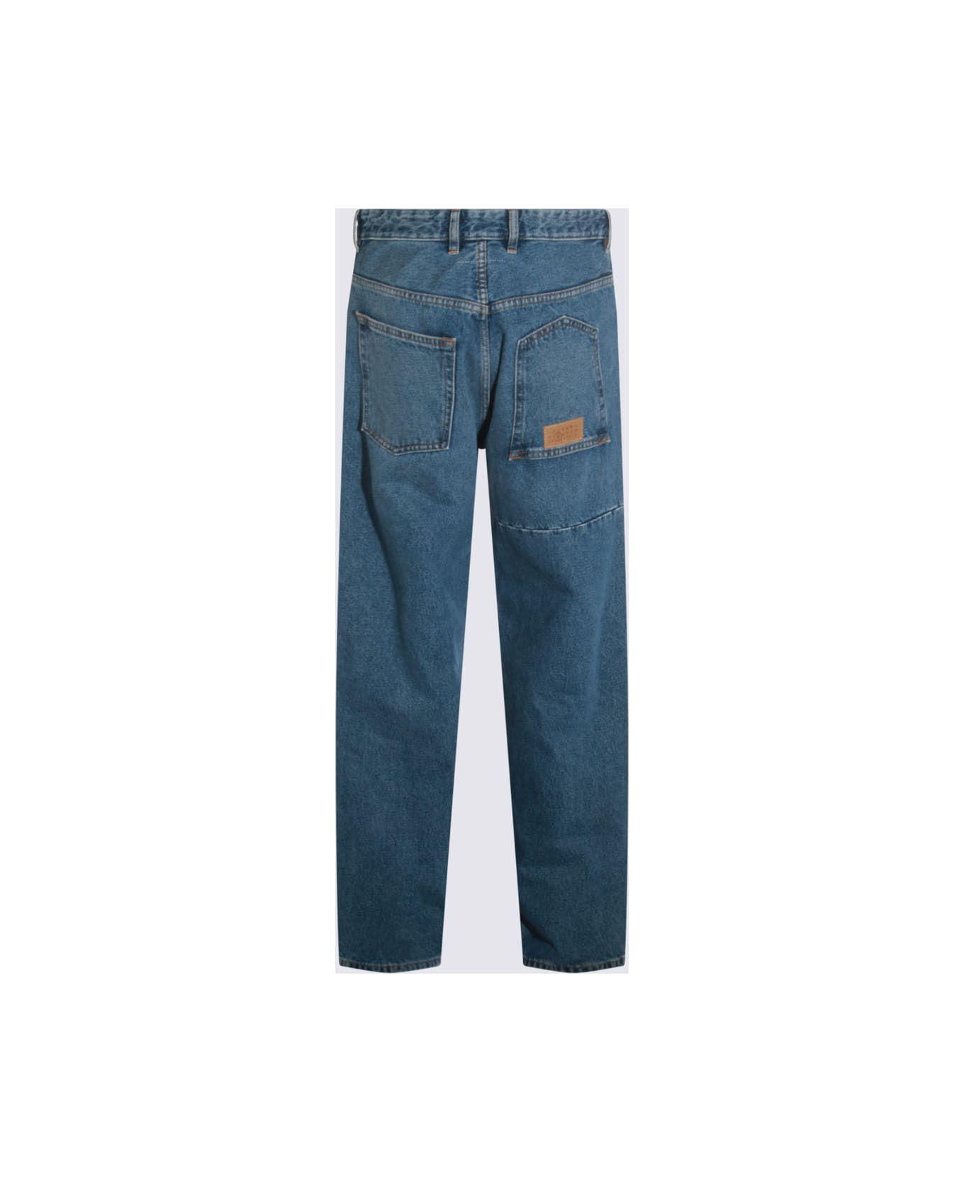 Blue Cotton Denim Jeans - 2