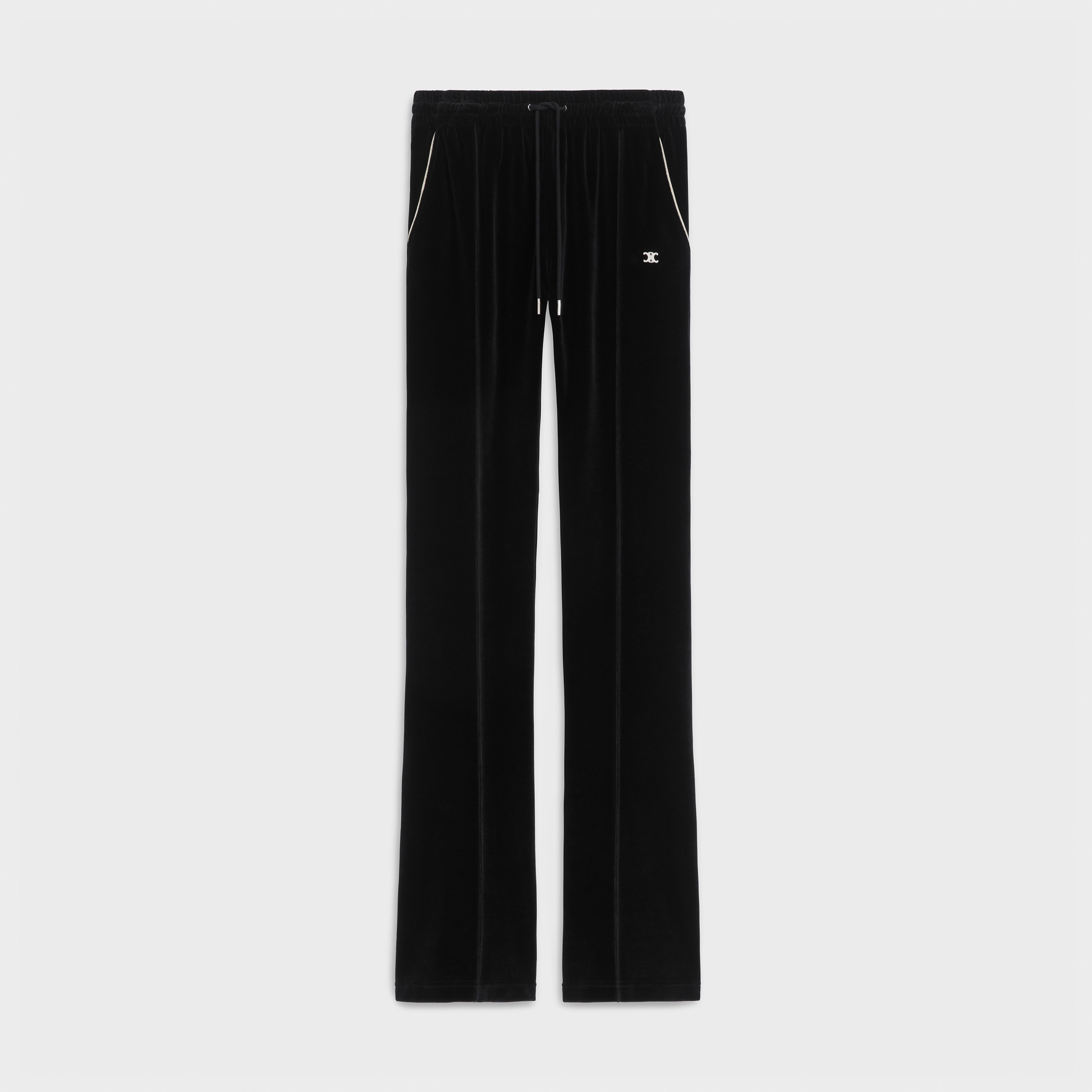 TRIOMPHE FLARED JERSEY TRACK PANTS IN VELVET JERSEY - 1