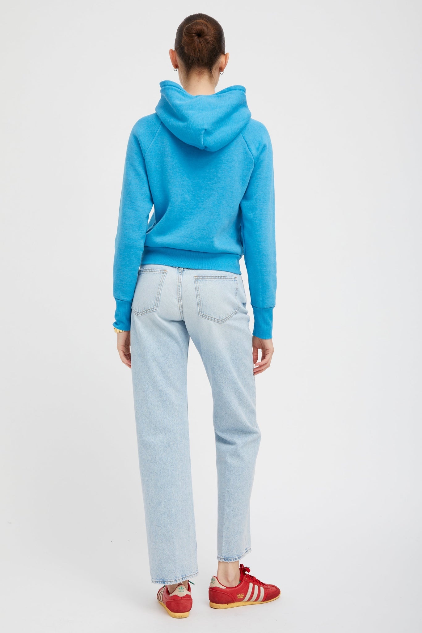 TURQUOISE SHRUNKEN HOODIE - 4