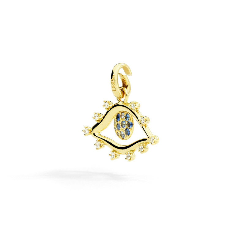 DoDo YELLOW GOLD EYE CHARM, SAPPHIERS & DIAMONDS outlook