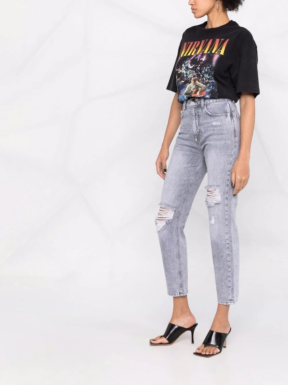 ripped cropped jeans - 4