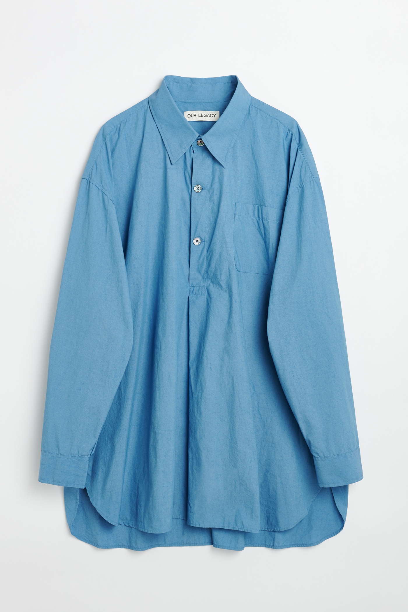 Popover Shirt Antique Blue Parachute Poplin - 8