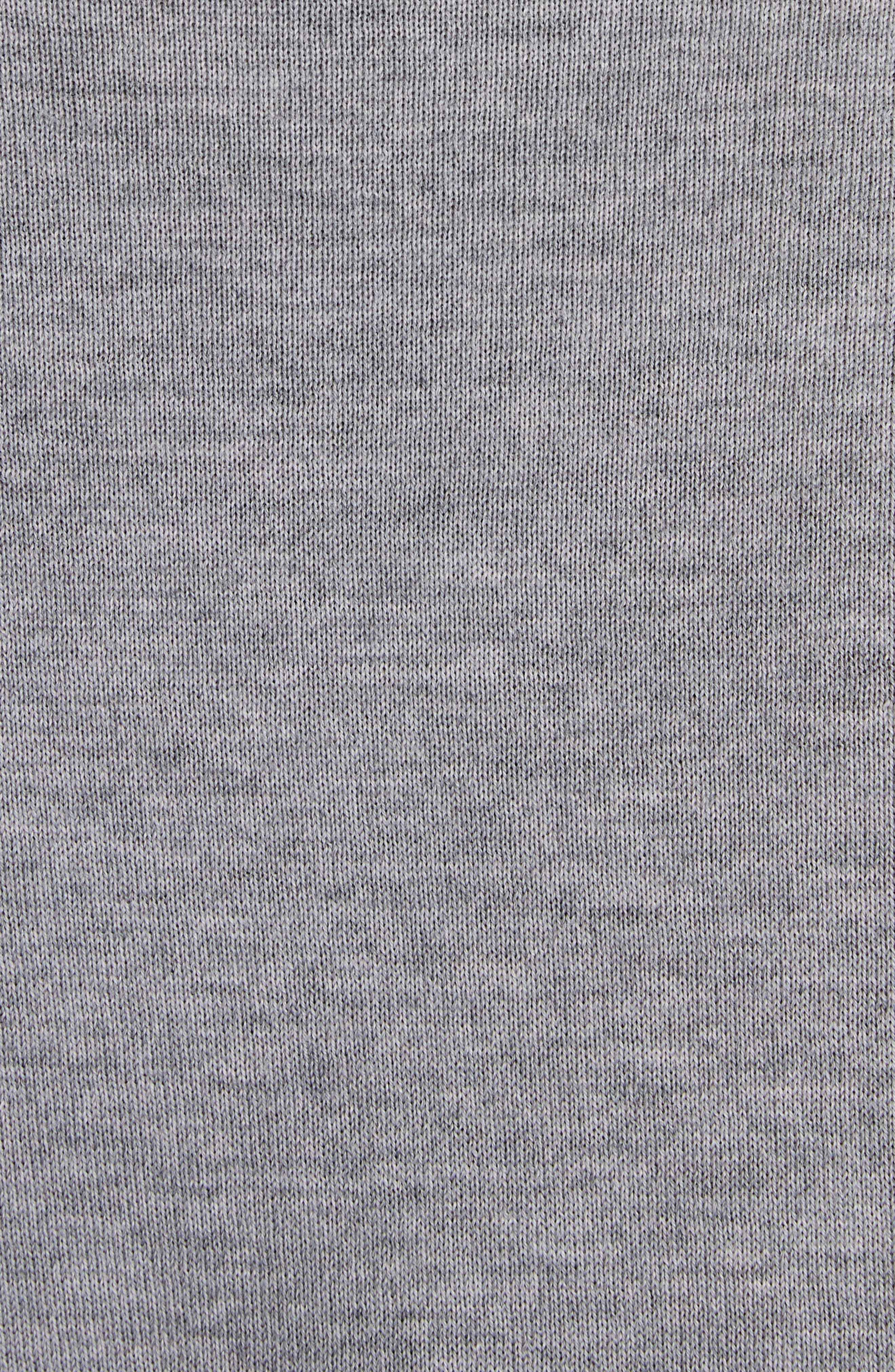 McQueen Wool Crewneck Sweater in Palegrey/Bordeaux at Nordstrom - 5