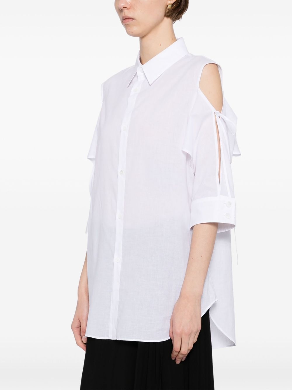 asymmetrical-shoulder shirt - 3