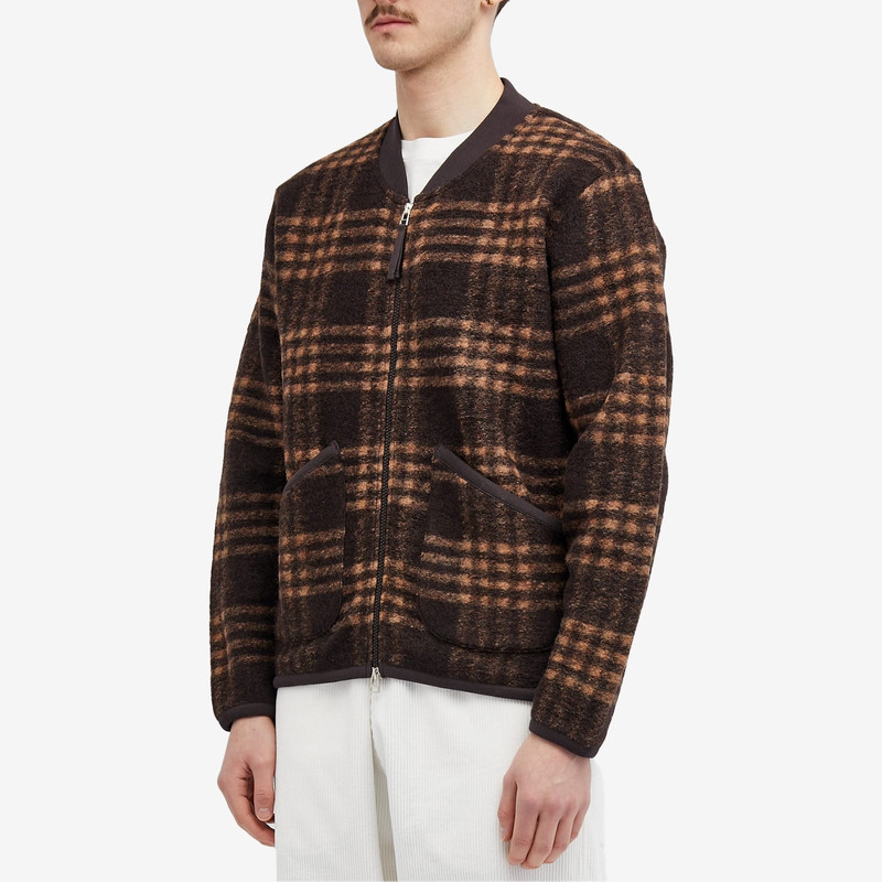 Universal Works Duke Fleece Zip Bomber Jacket 2