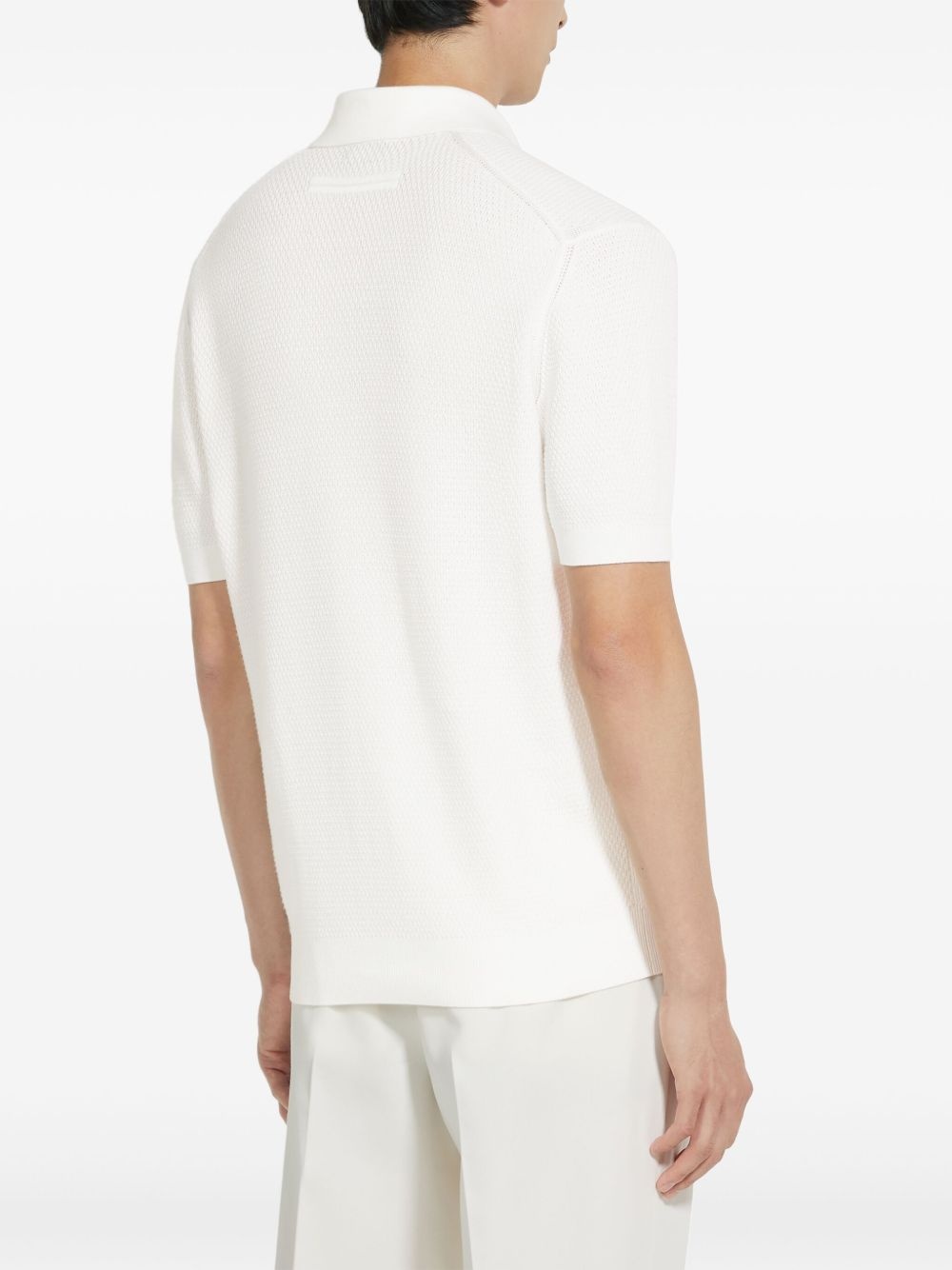 V-NECK COTTON POLO SHIRT - 4