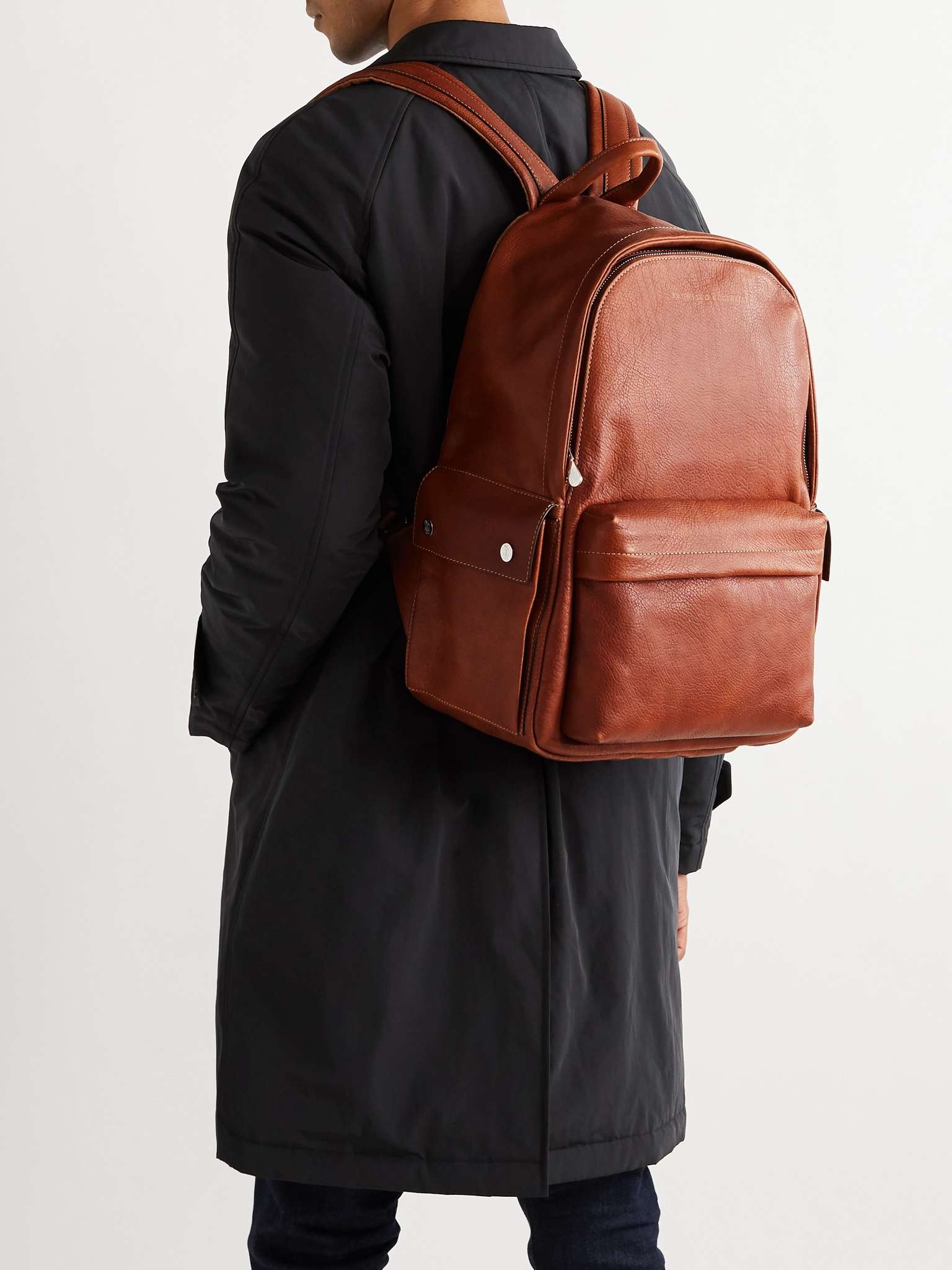 Full-Grain Leather Backpack - 2