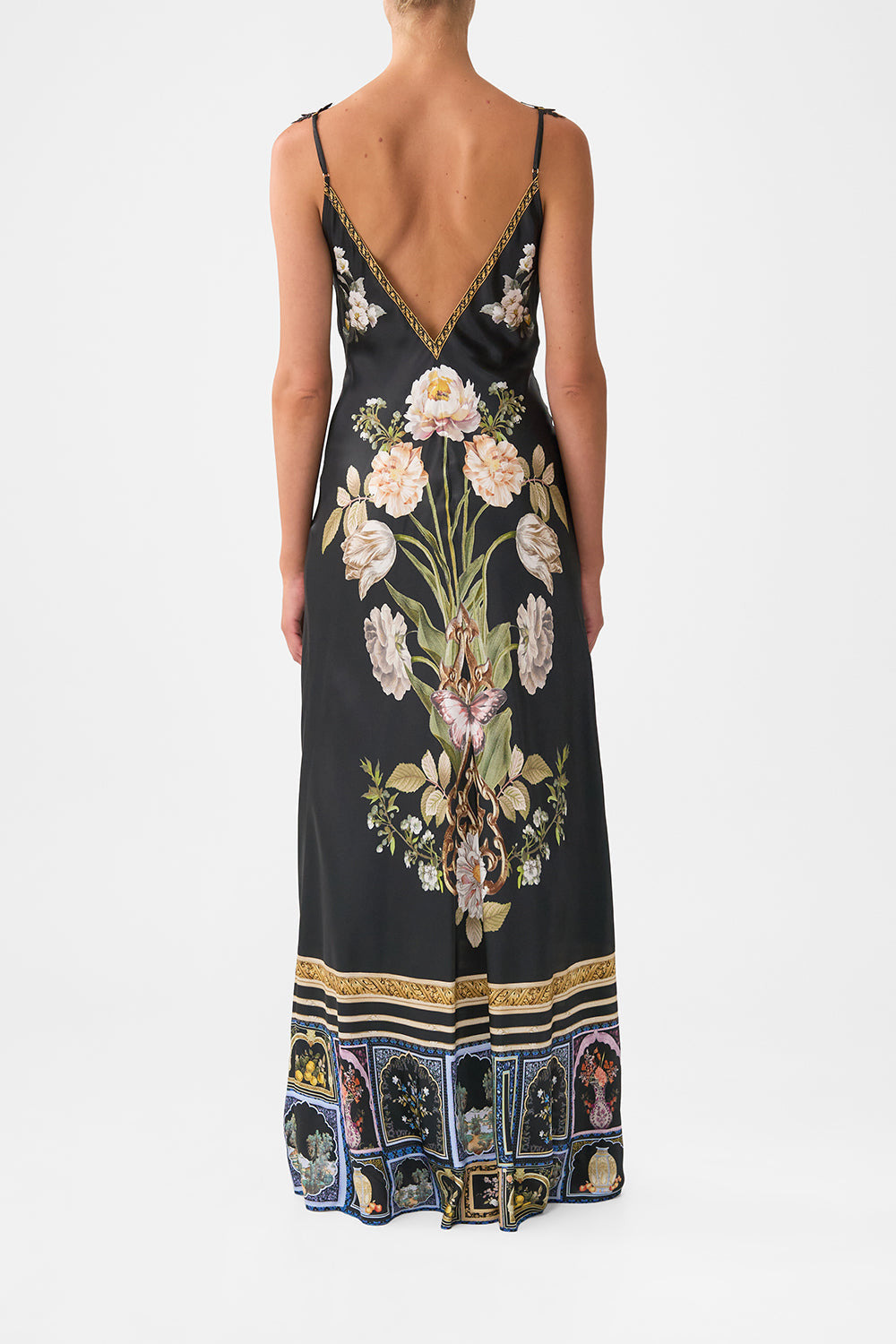 V NECK FULL LENGTH BIAS SLIP DRESS - 3