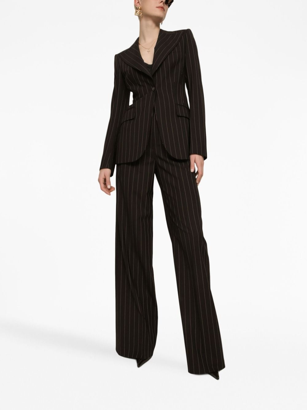single-breasted striped blazer - 2