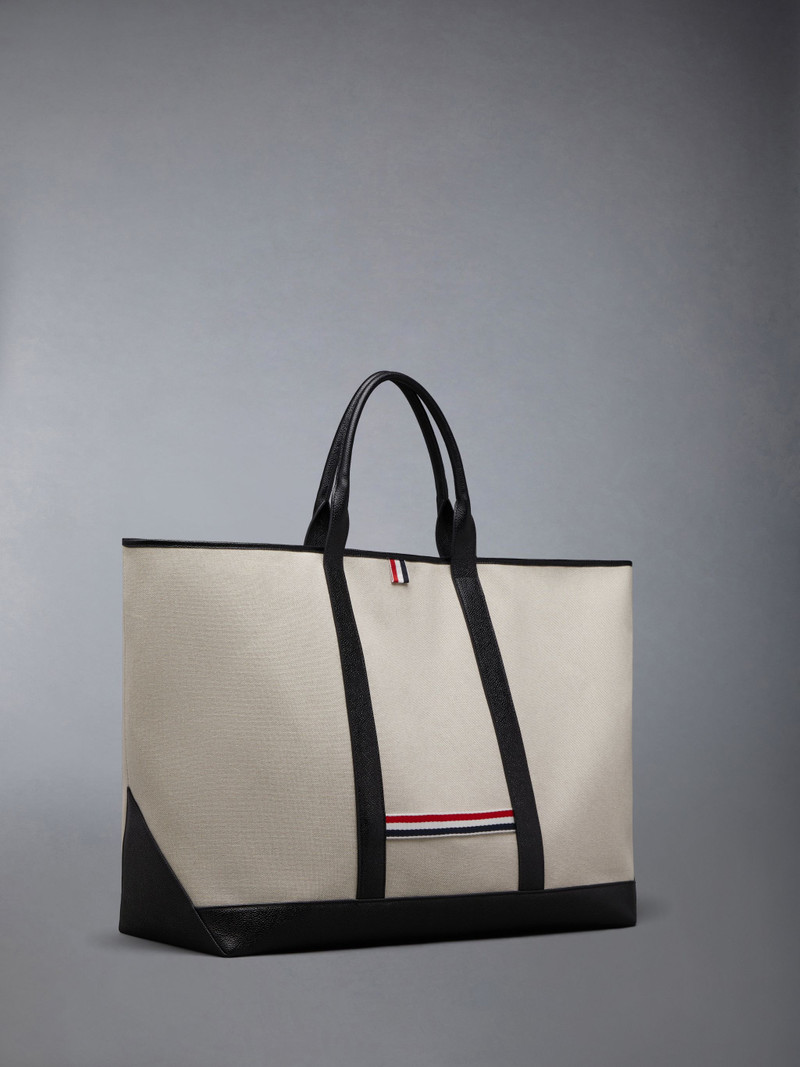 Thom Browne RWB-stripe tote bag outlook