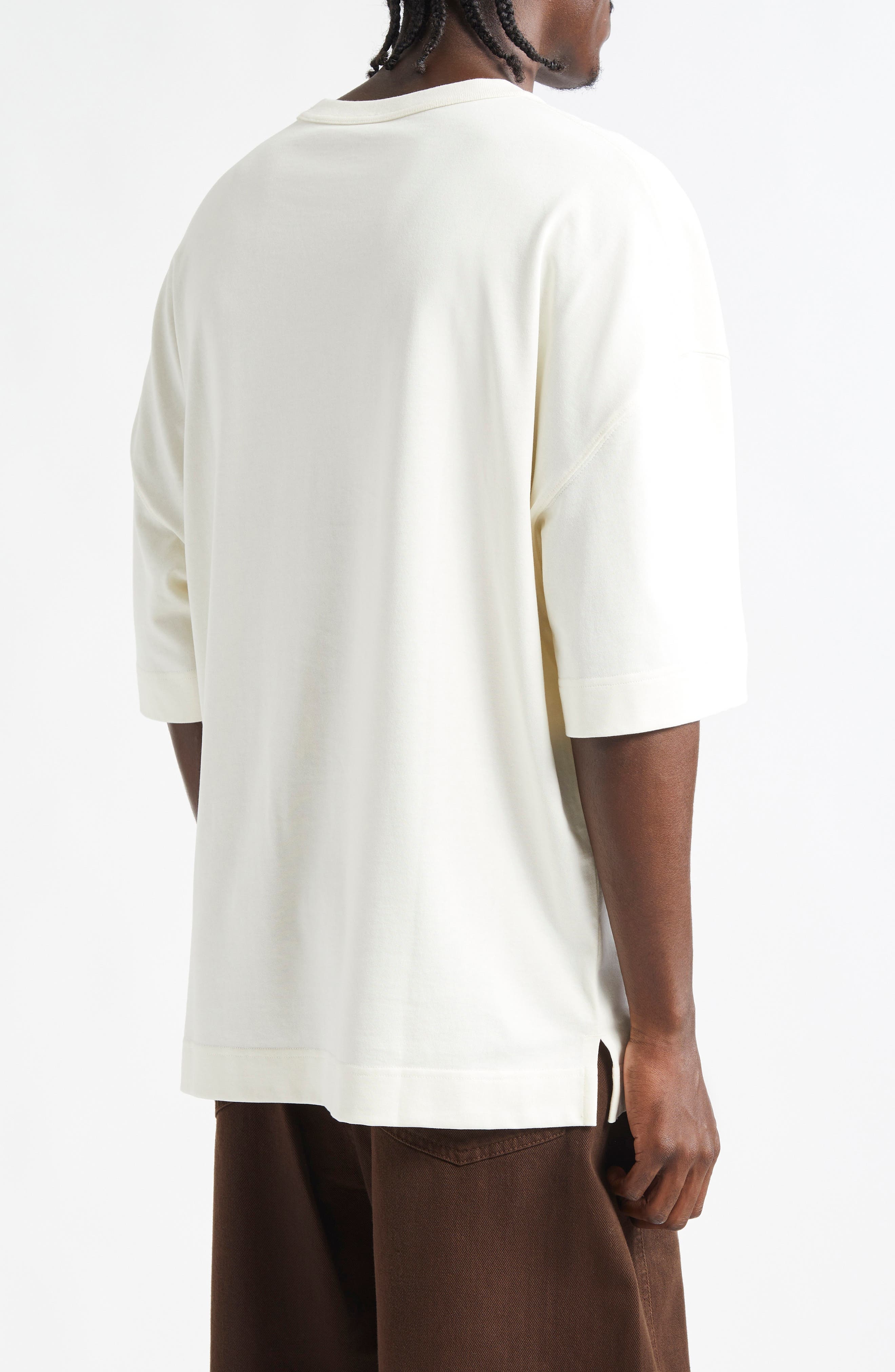 Lemaire Boxy Cotton Pocket T-Shirt in White Meringa Wh022 at Nordstrom - 3