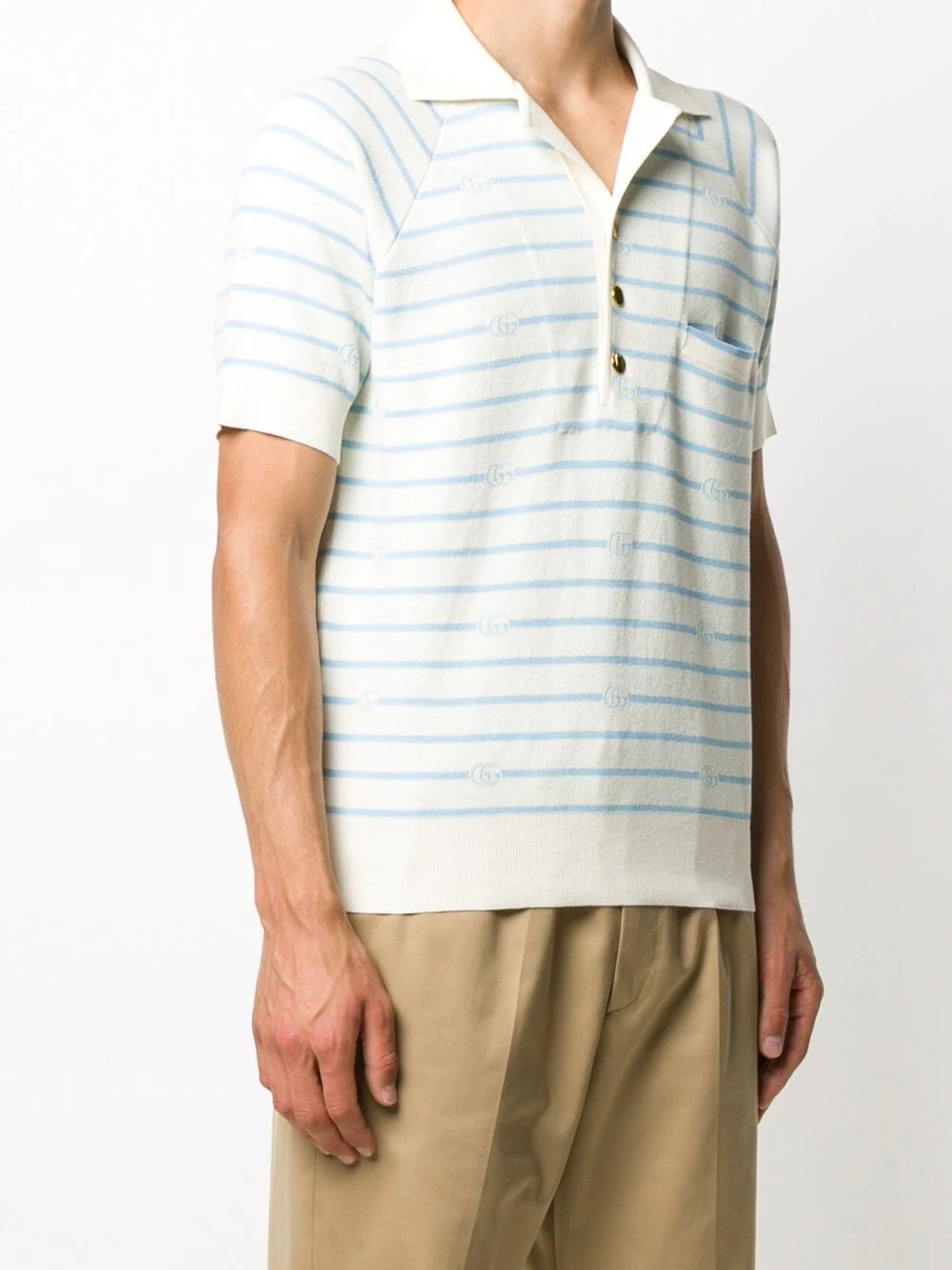 GG striped polo shirt - 3