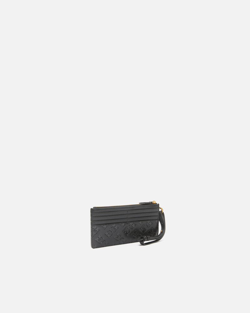 PINKO RECTANGULAR LEATHER CARD HOLDER WITH IMPRINTED LOGO outlook