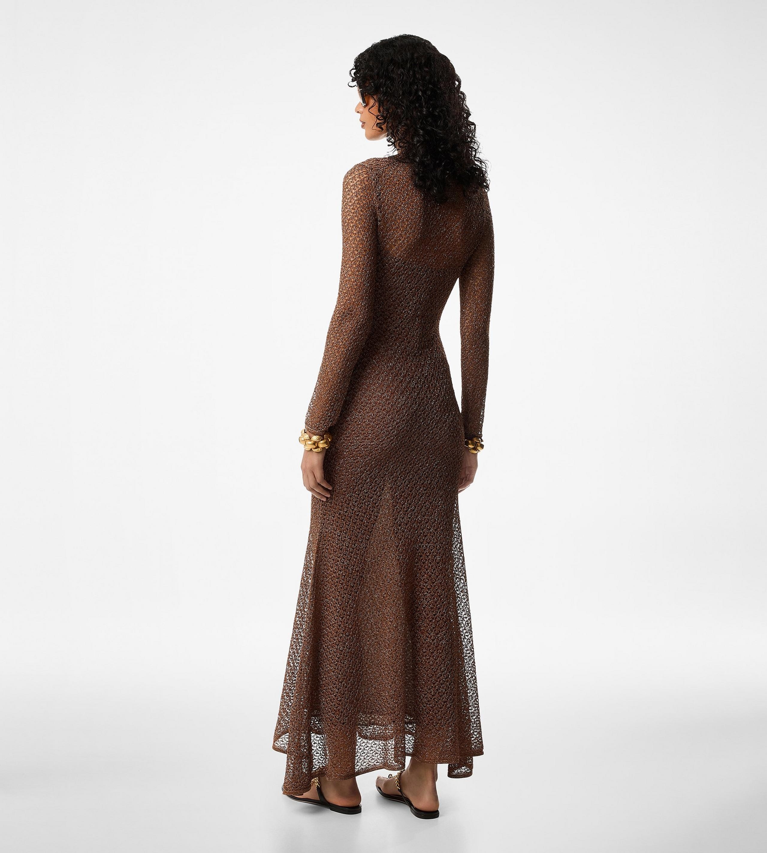 OPENWORK LUREX KNIT MAXI DRESS - 4