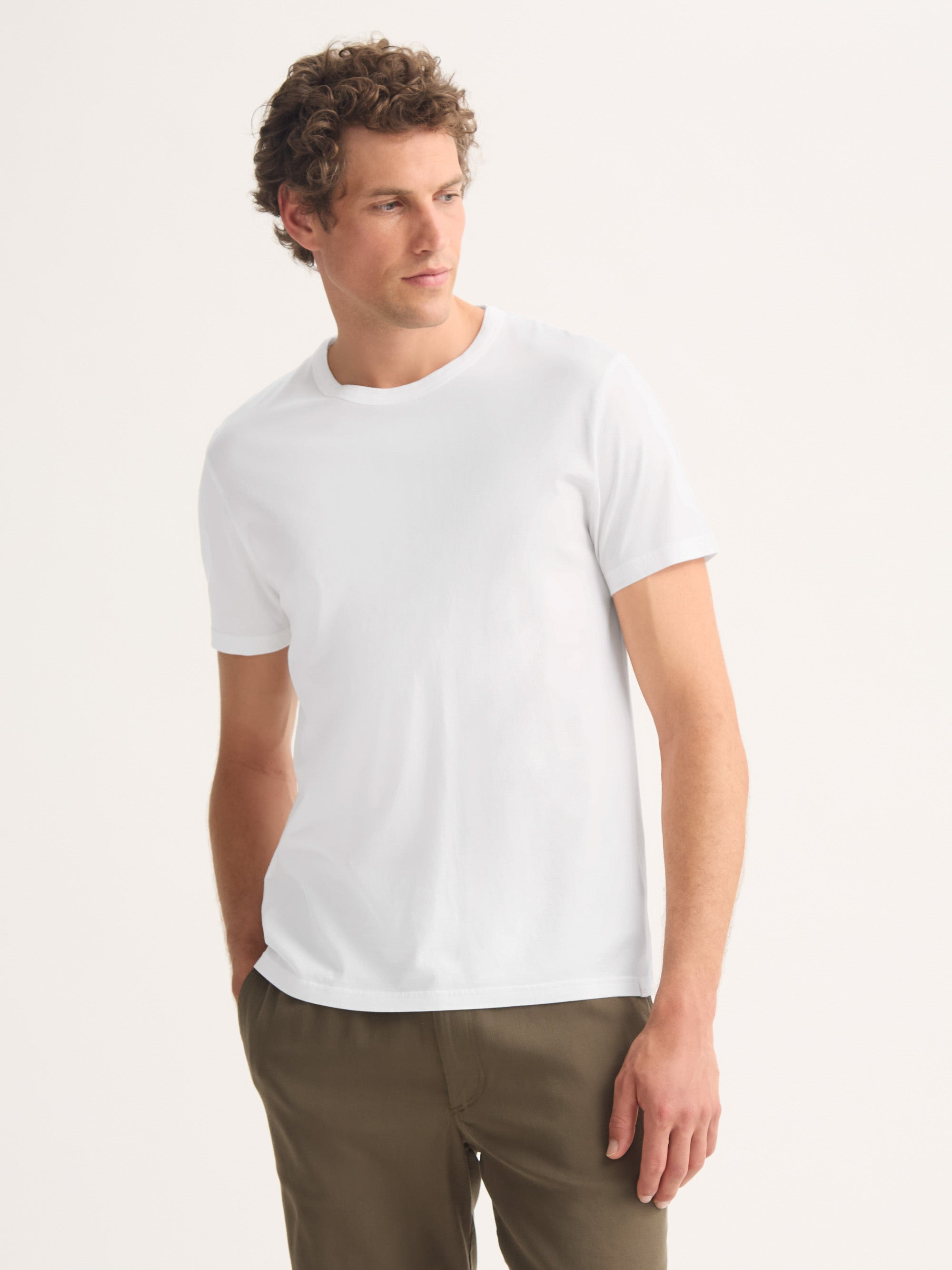 Men's T-Shirt Barny Pima Cotton White - 5