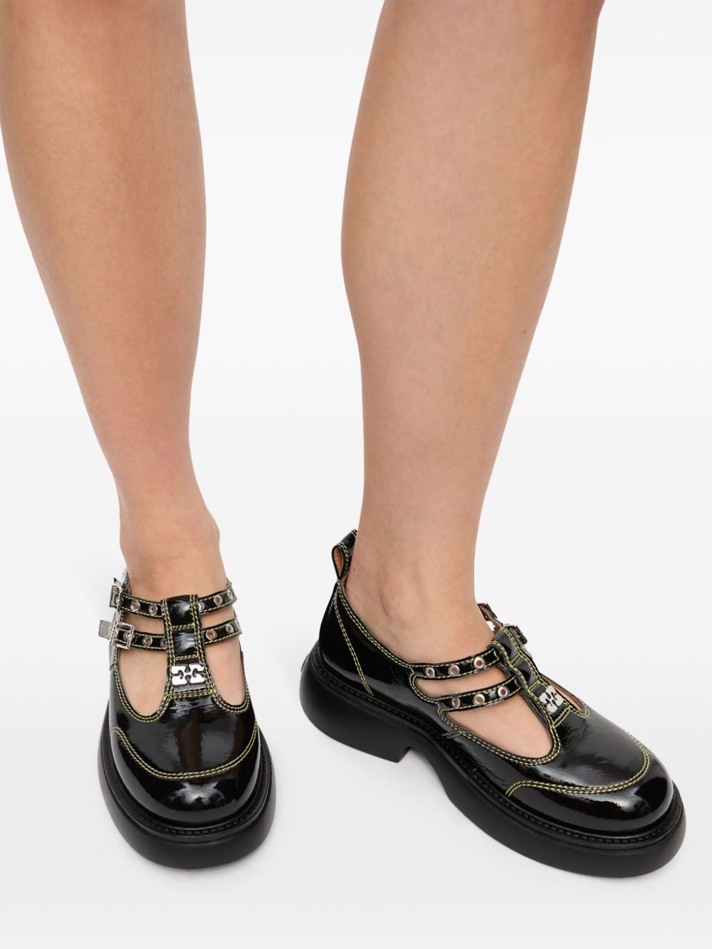 logo-plaque loafers - 4