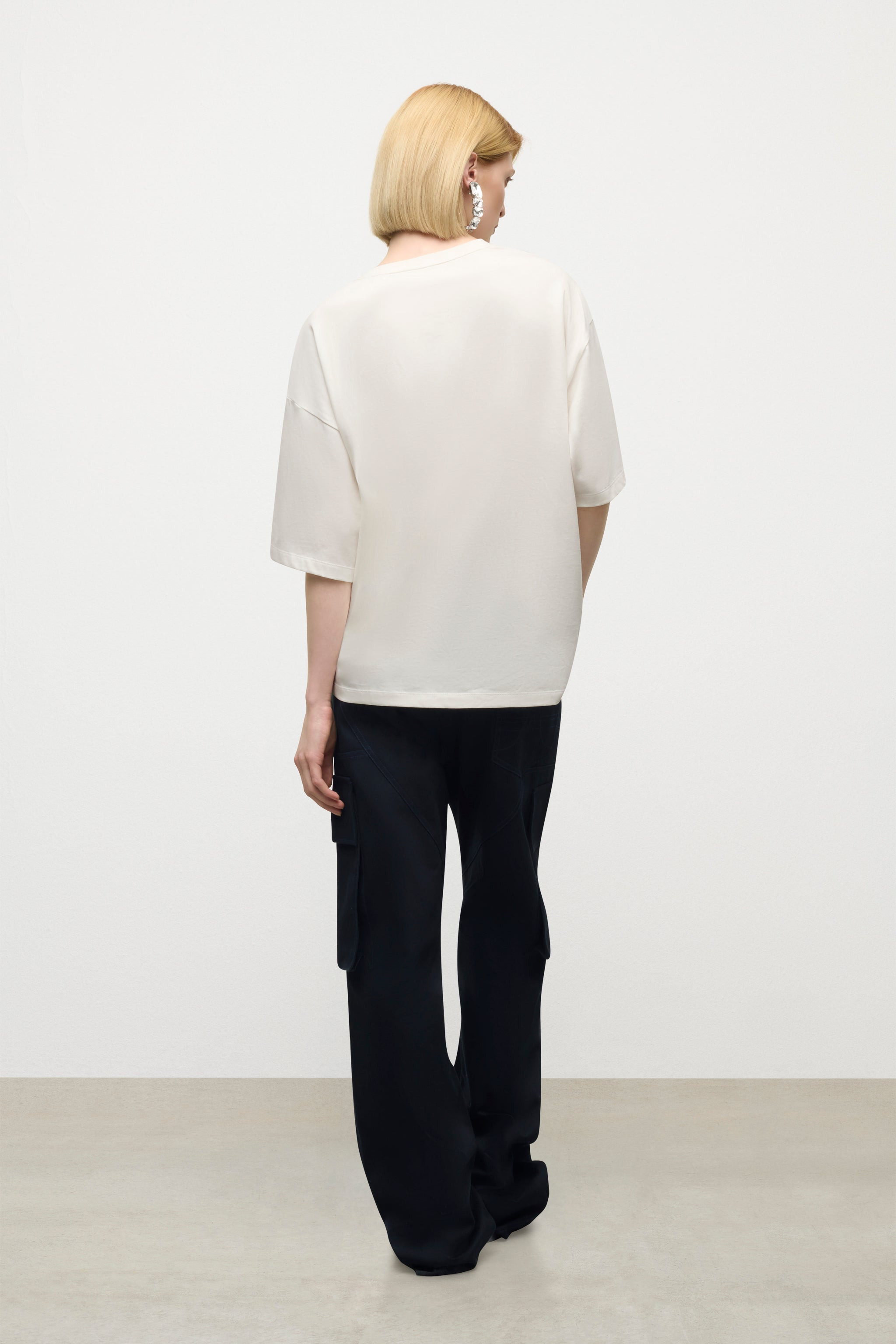 EMBROIDERED FLOWER CARGO PANT - 4