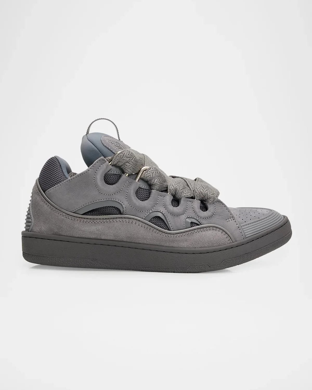 Men's Curb Tonal Suede and Mesh Sneakers - 1
