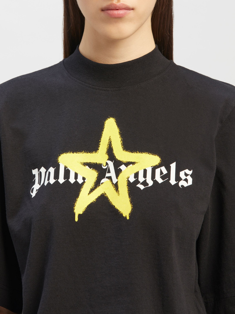 Star Sprayed cropped T-shirt 6