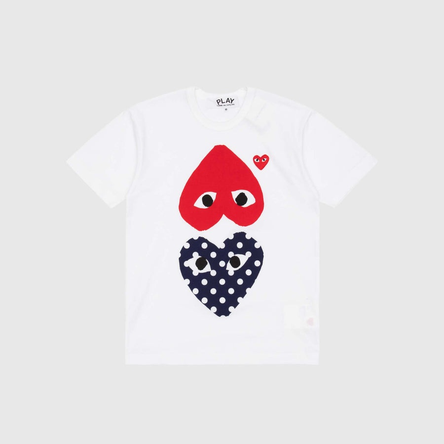 POLKA DOT WITH UPSIDE DOWN HEART S/S T-SHIRT - 1