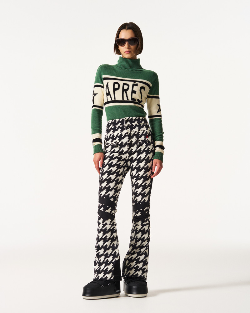 PERFECT MOMENT Houndstooth High-Waist Aurora Flare Ski Pant outlook
