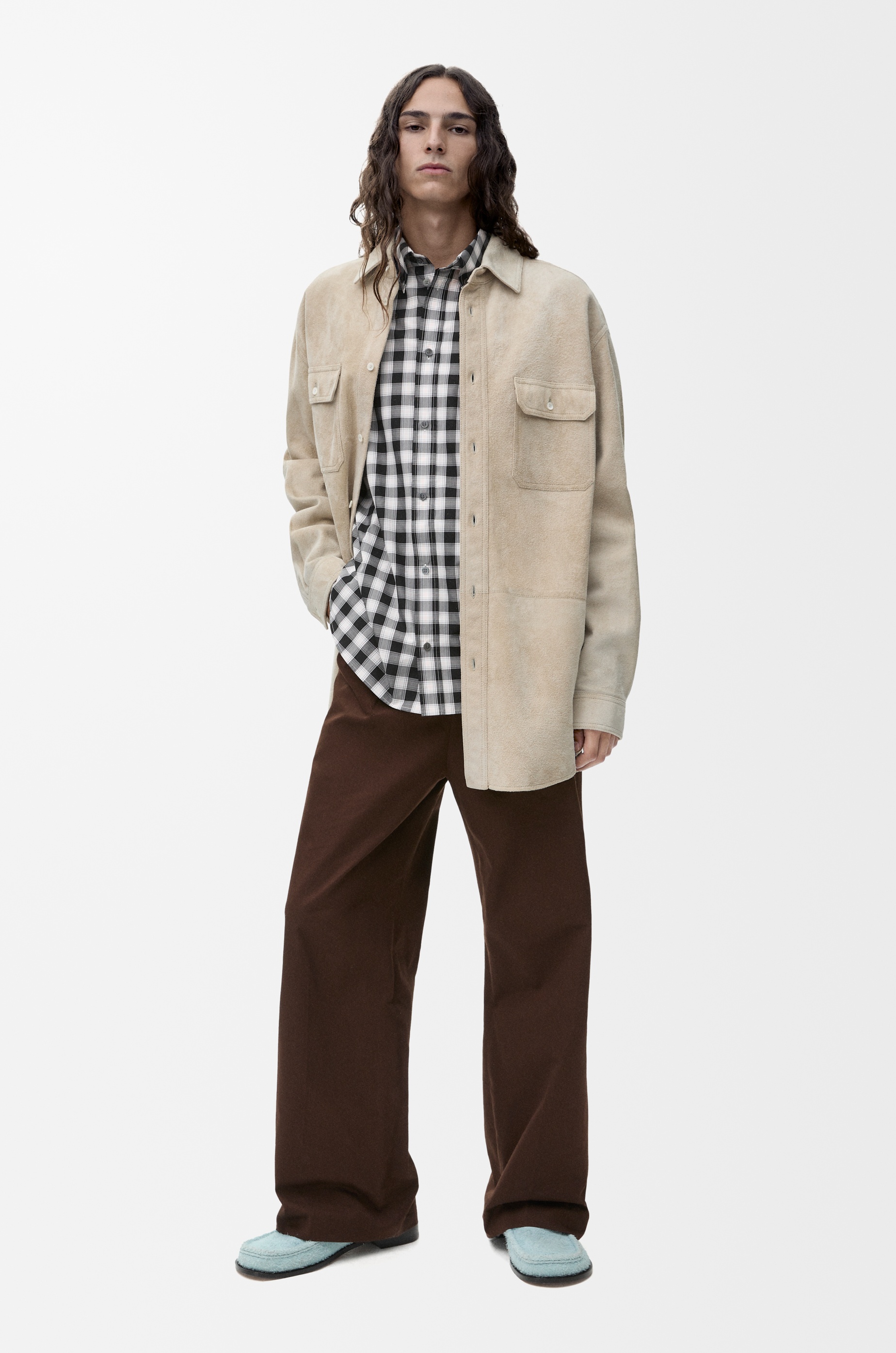 Overshirt in suede lambskin - 2