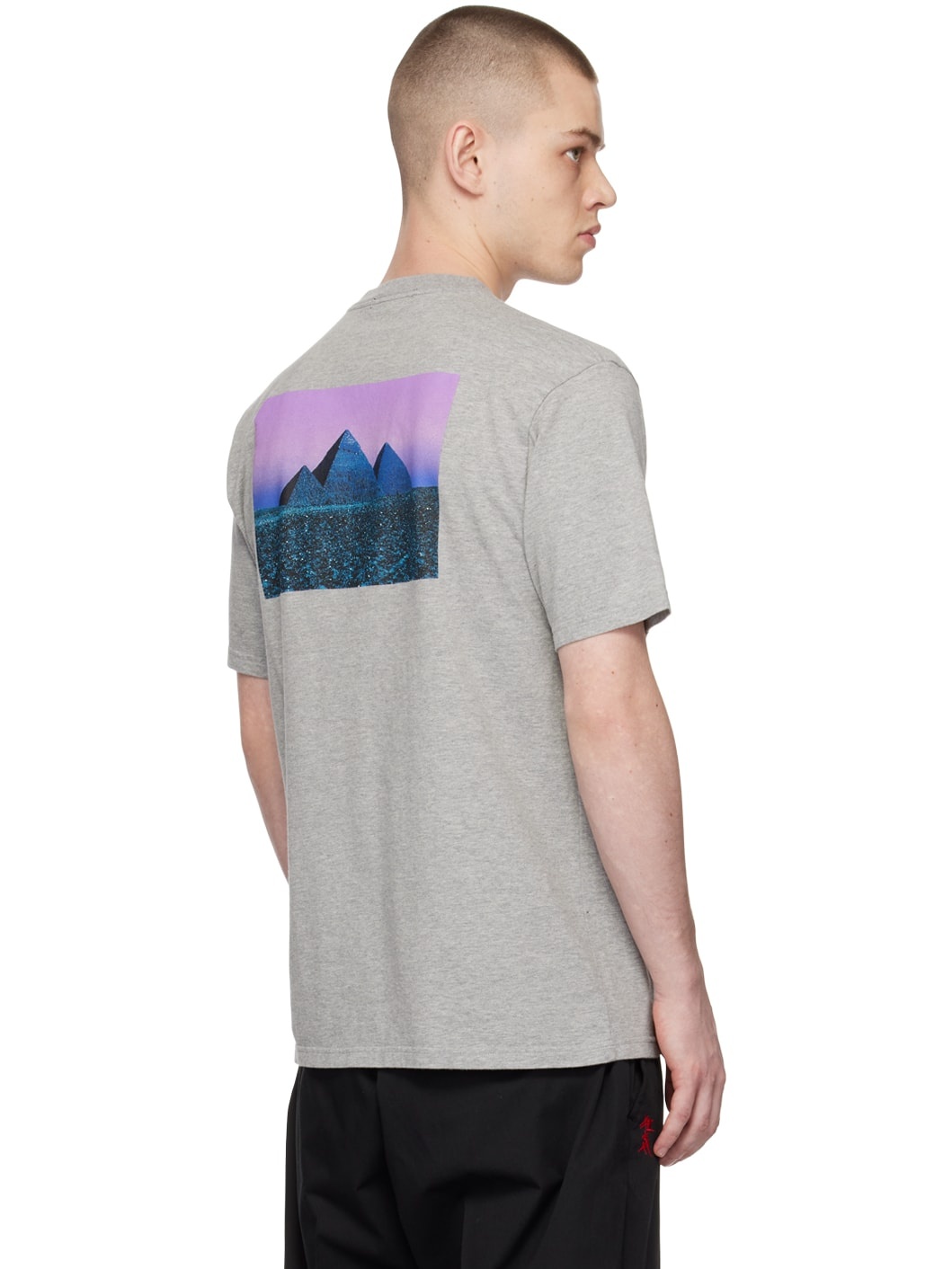 Gray Embroidered T-Shirt - 3