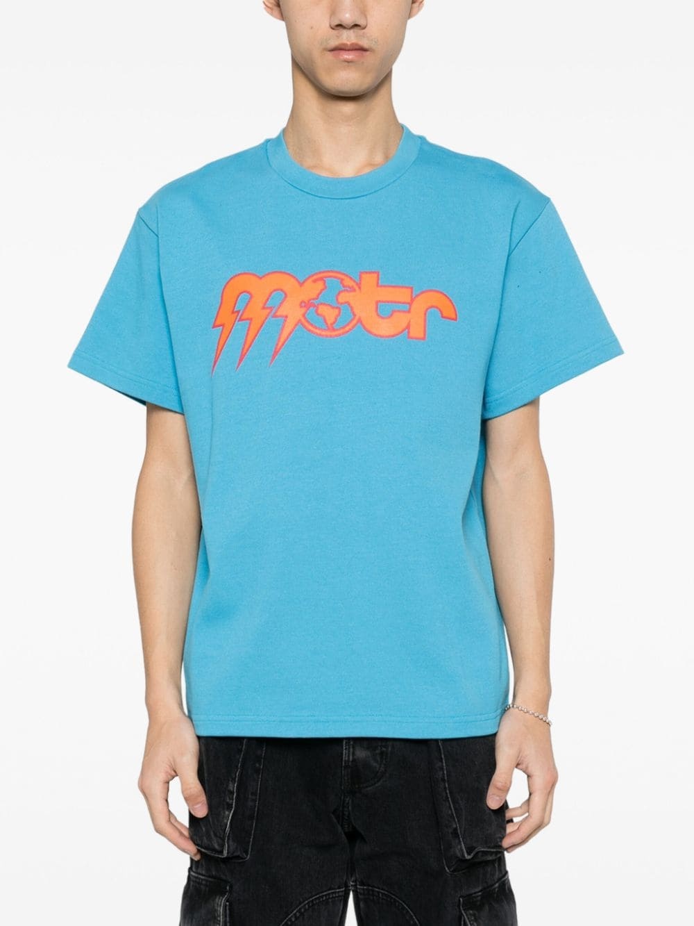 logo-print jersey T-shirt - 3
