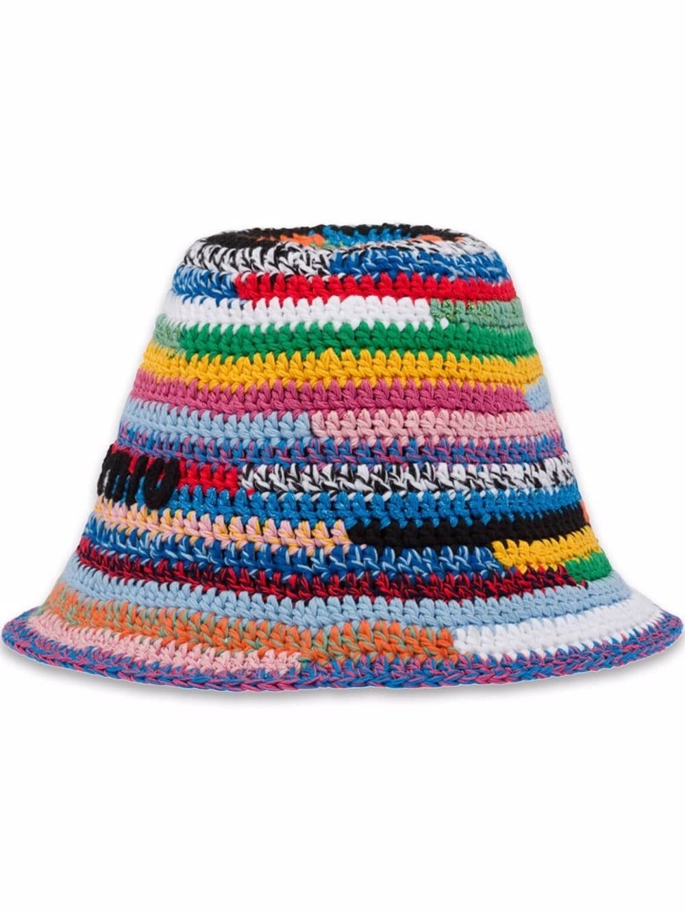 logo-embroidered knitted hat - 1