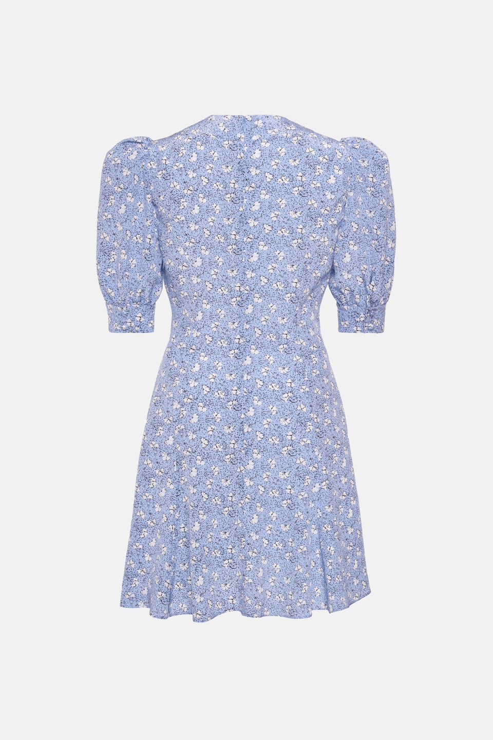 CLOVER PRINT SILK MINI DRESS WITH BOW - 2