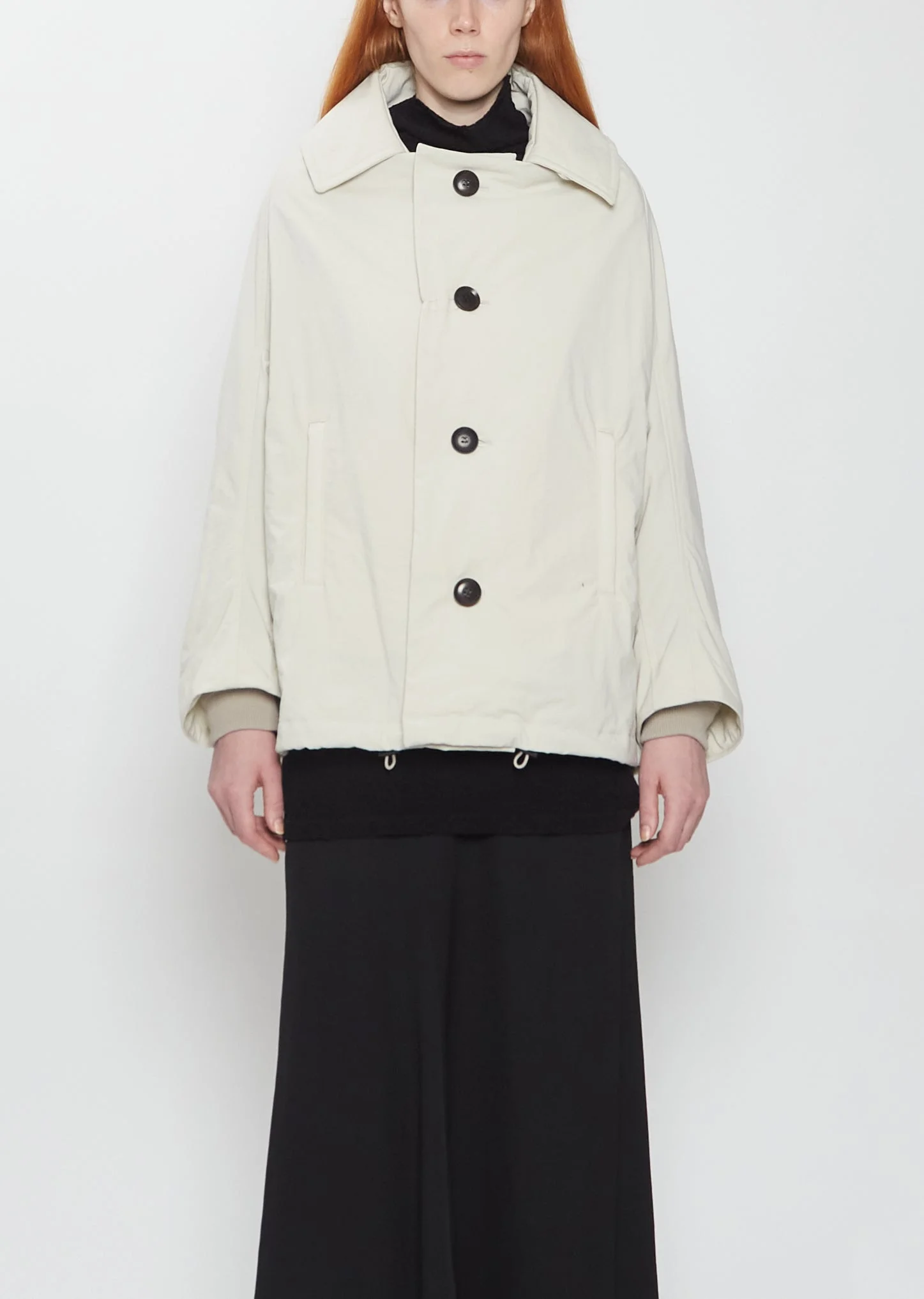 Arranged Padded Taslan Oxford Coat - 1