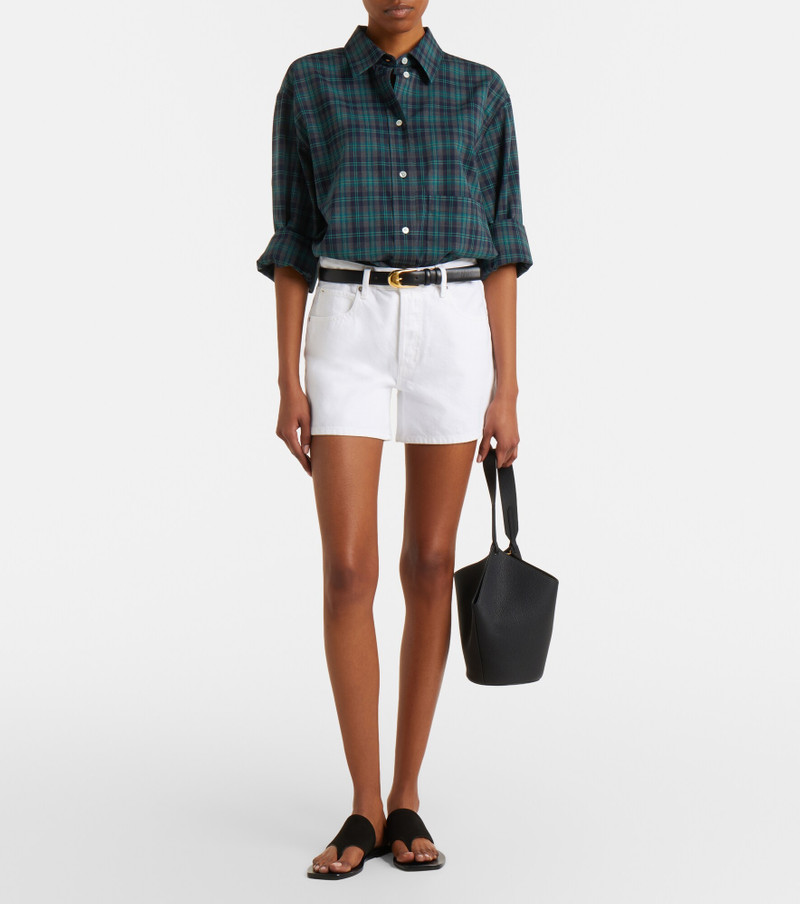 FRAME The Long Hang denim shorts outlook