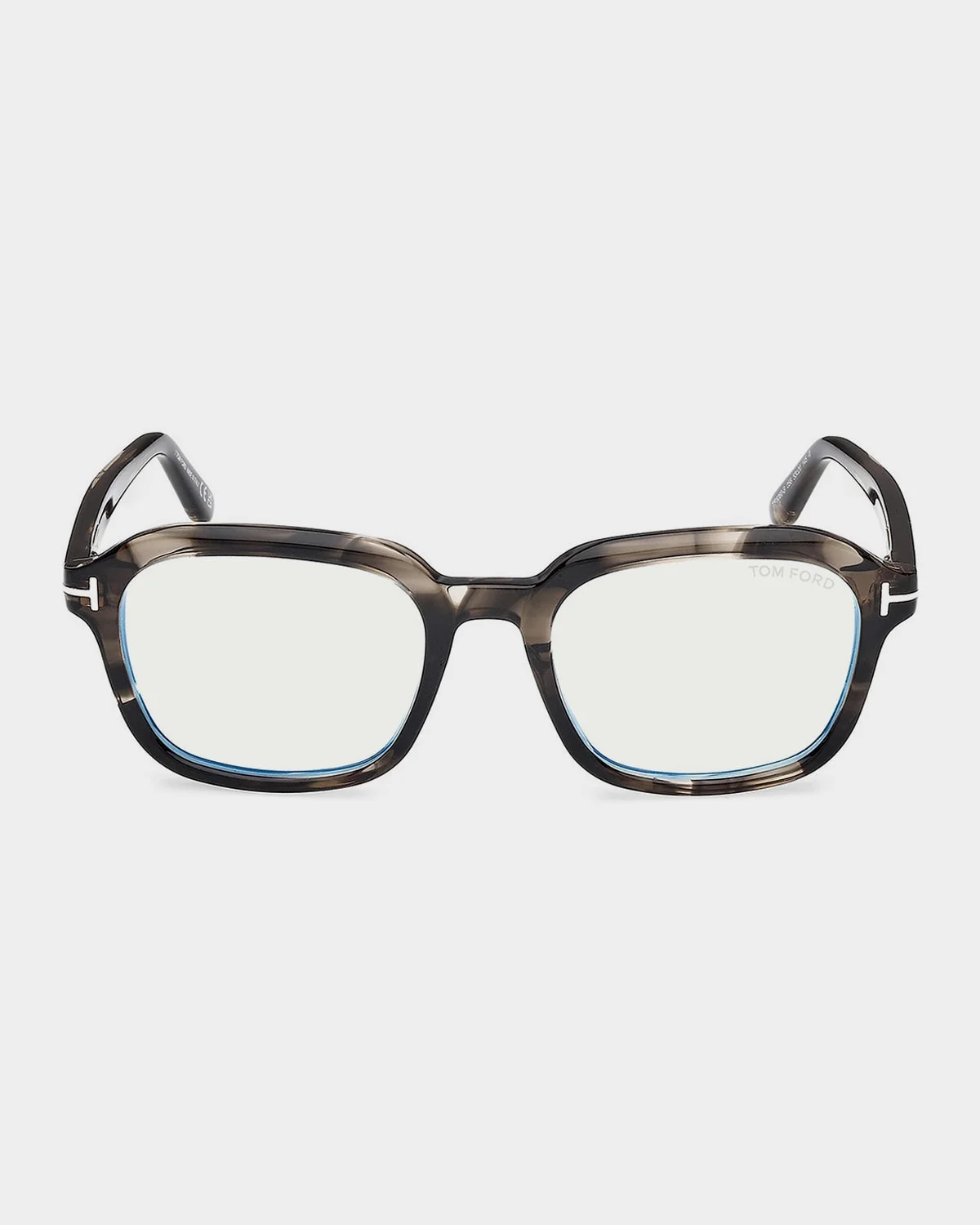 53MM Blue Block Rectangular Eyeglasses - 1