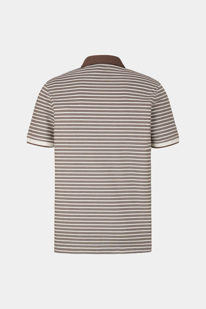 BOGNER Timo Polo shirt in Brown/White outlook