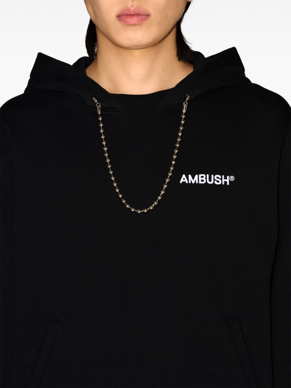 ball chain-detail hoodie - 6