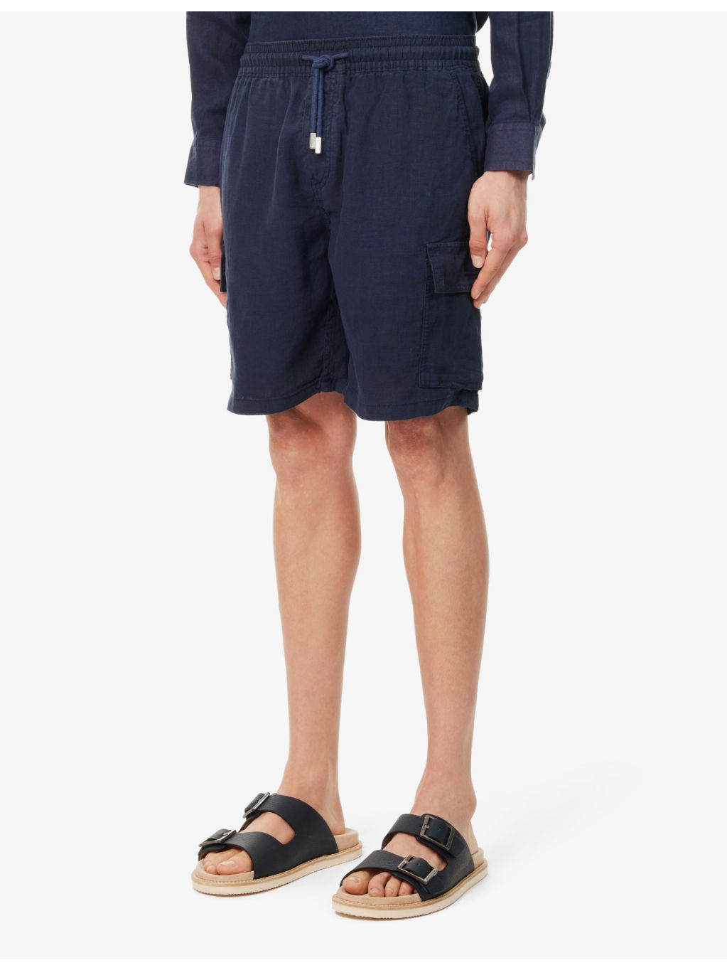 Baie drawstring-waist linen shorts - 3