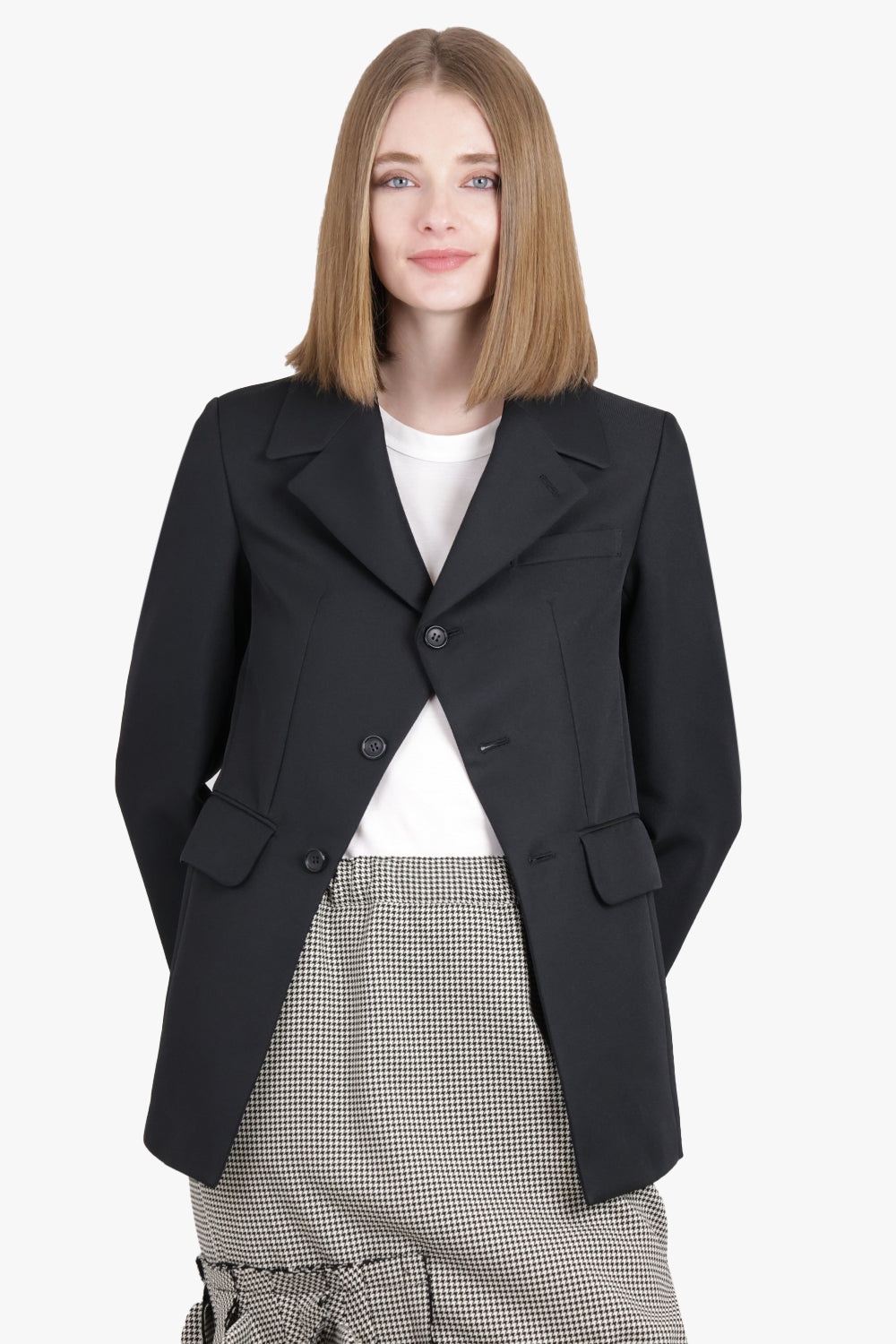 SINGLE BREASTED COAT STYLE JACKET | BLACK - 3