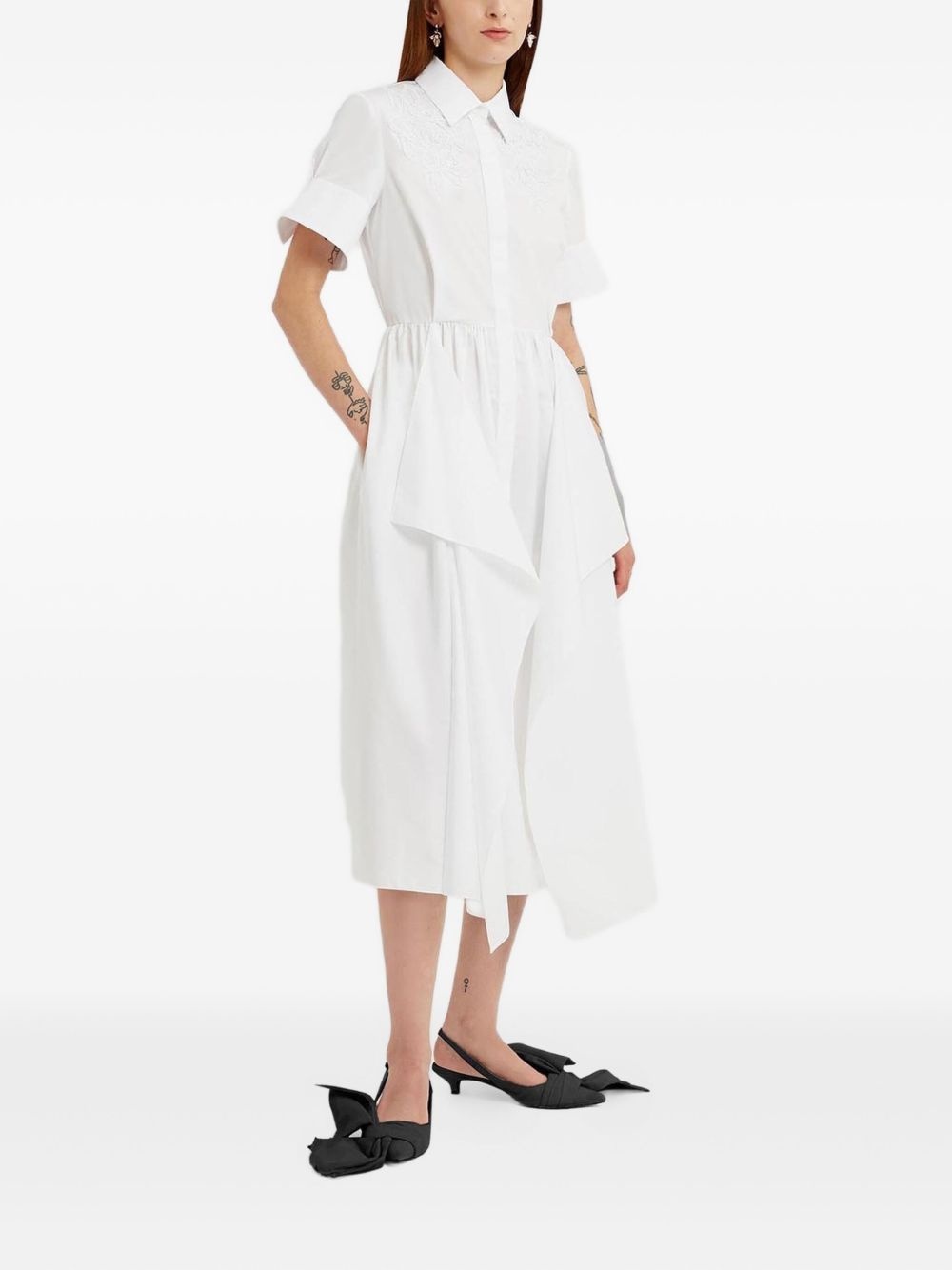 embroidered shirtdress - 3