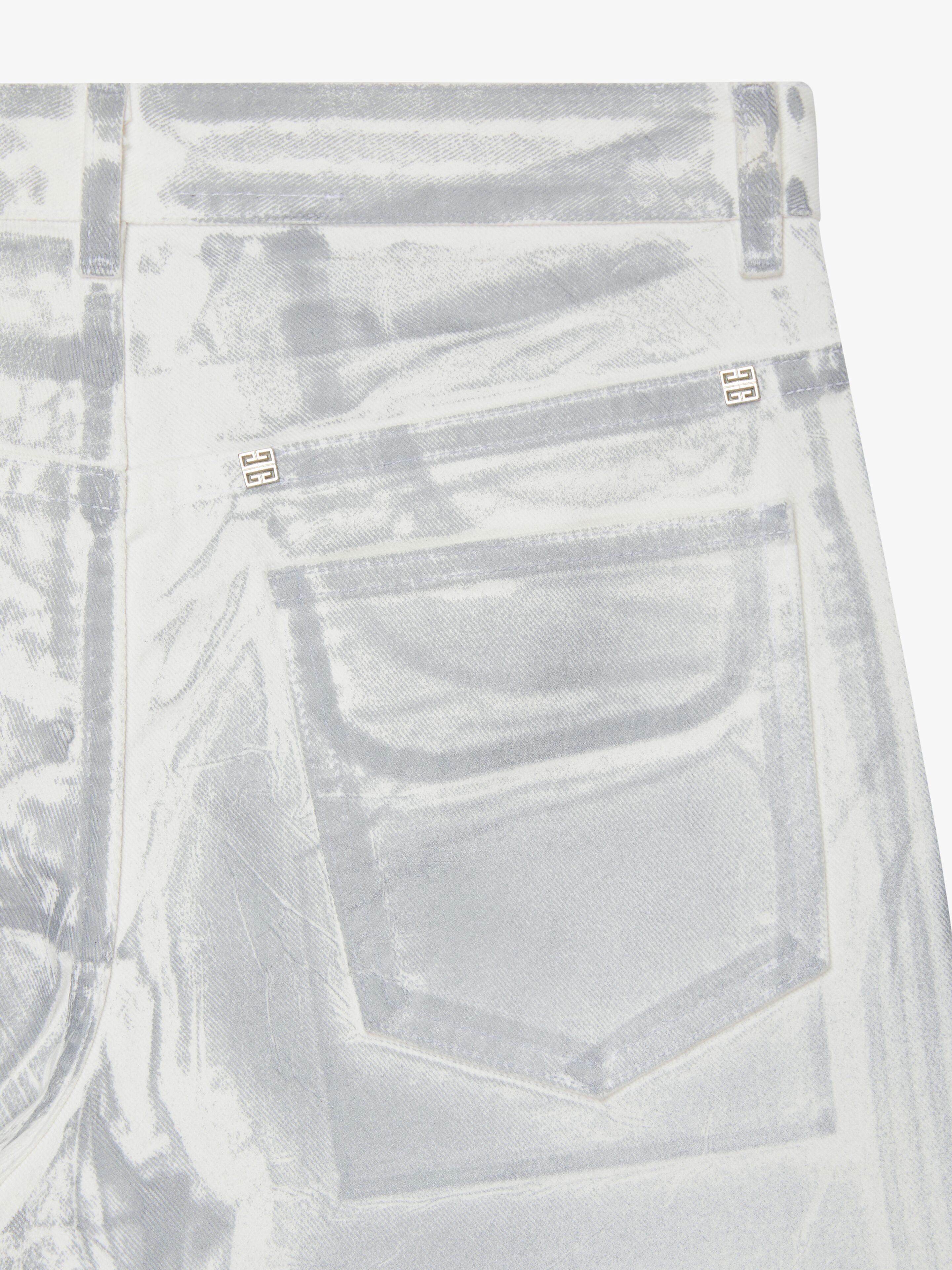 STRAIGHT FIT JEANS IN PAINTED DENIM - 6