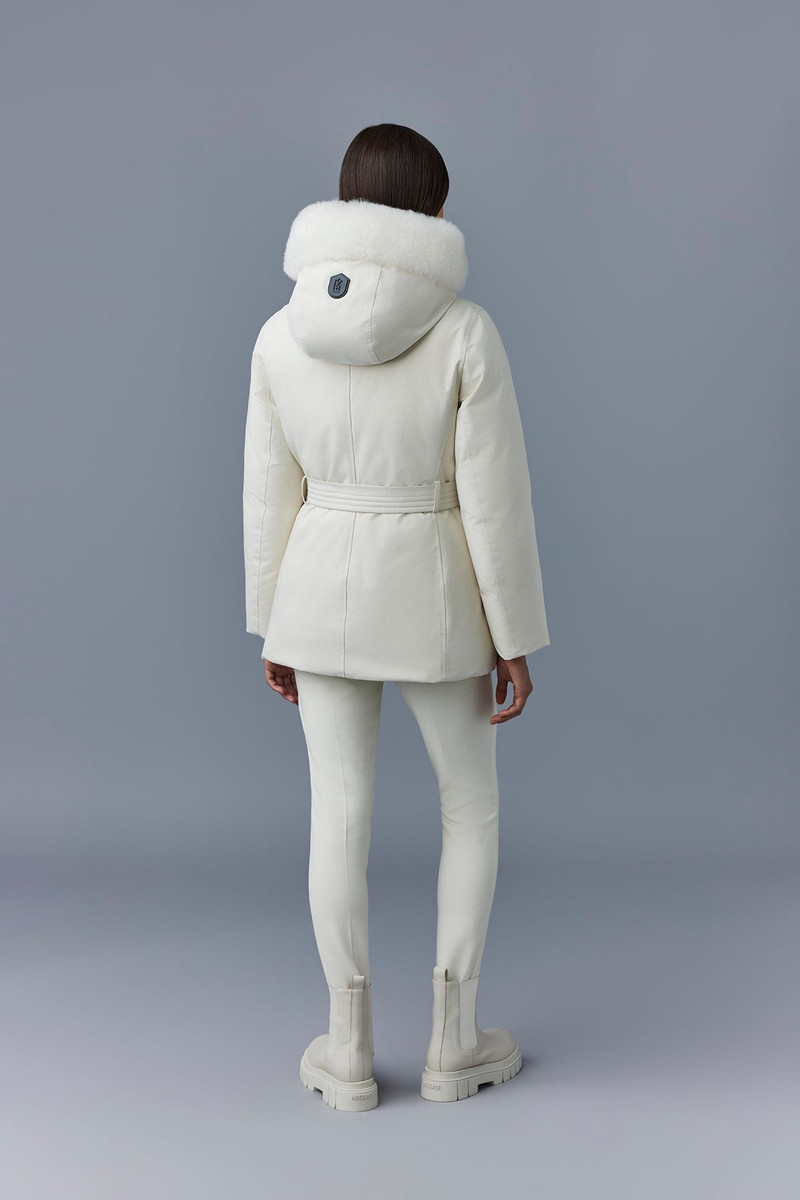 JENI 2-in-1 down parka with removable bib and sheepskin trim 4