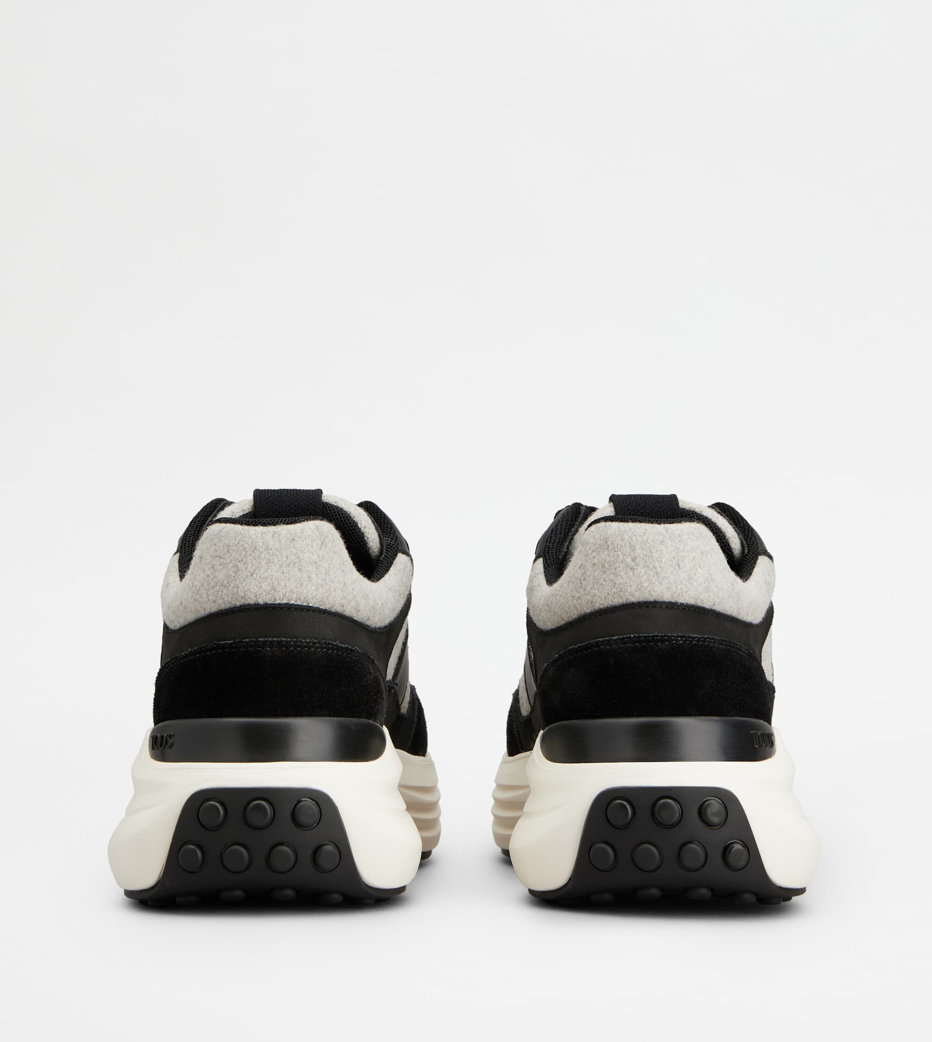 SNEAKERS IN FABRIC AND SUEDE - BLACK, GREY - 3