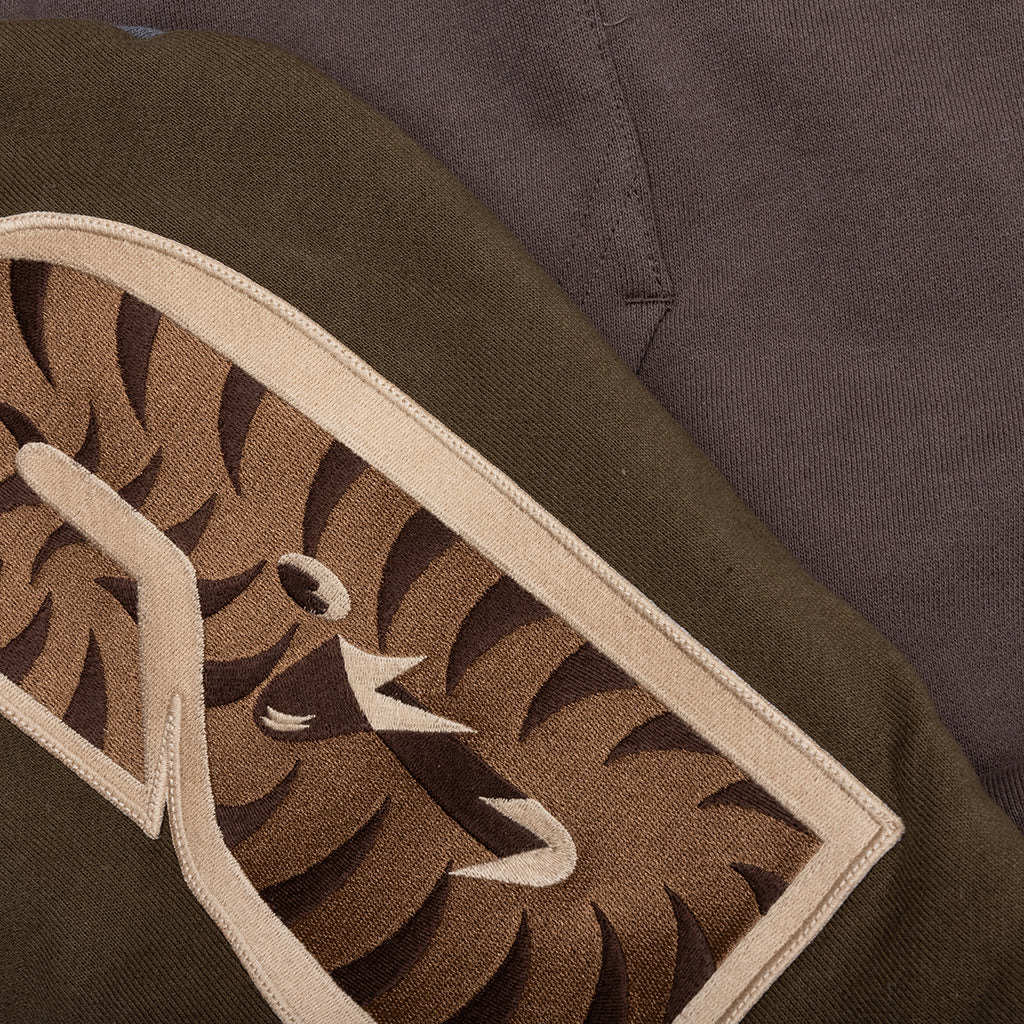SHARK FULL ZIP HOODIE #2 - BEIGE - 3