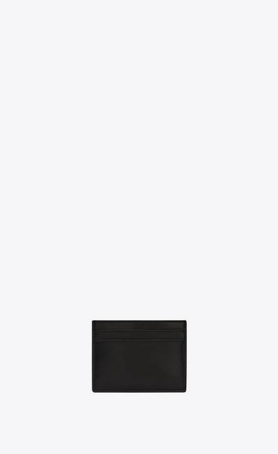 SAINT LAURENT saint laurent paris credit card case in smooth leather outlook