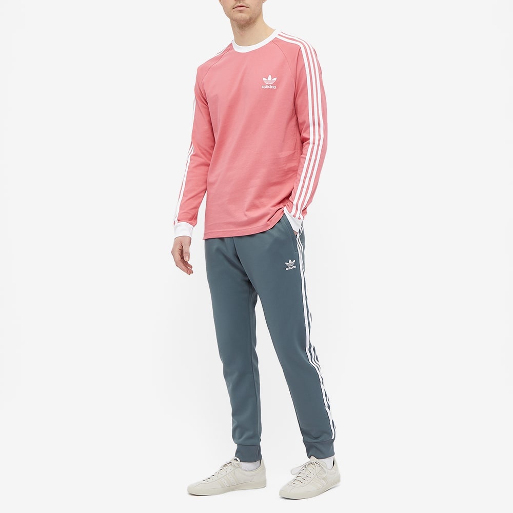 Adidas Long Sleeve 3 Stripe Tee - 6