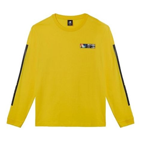 New Balance Crew-neck Casual All-match Sweater Pullover Men's Yellow AMT03528-ATY - 1