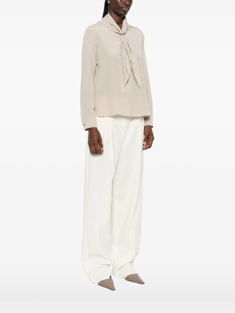 Max Mara Max Mara Dry Bow-detail Silk Blouse outlook
