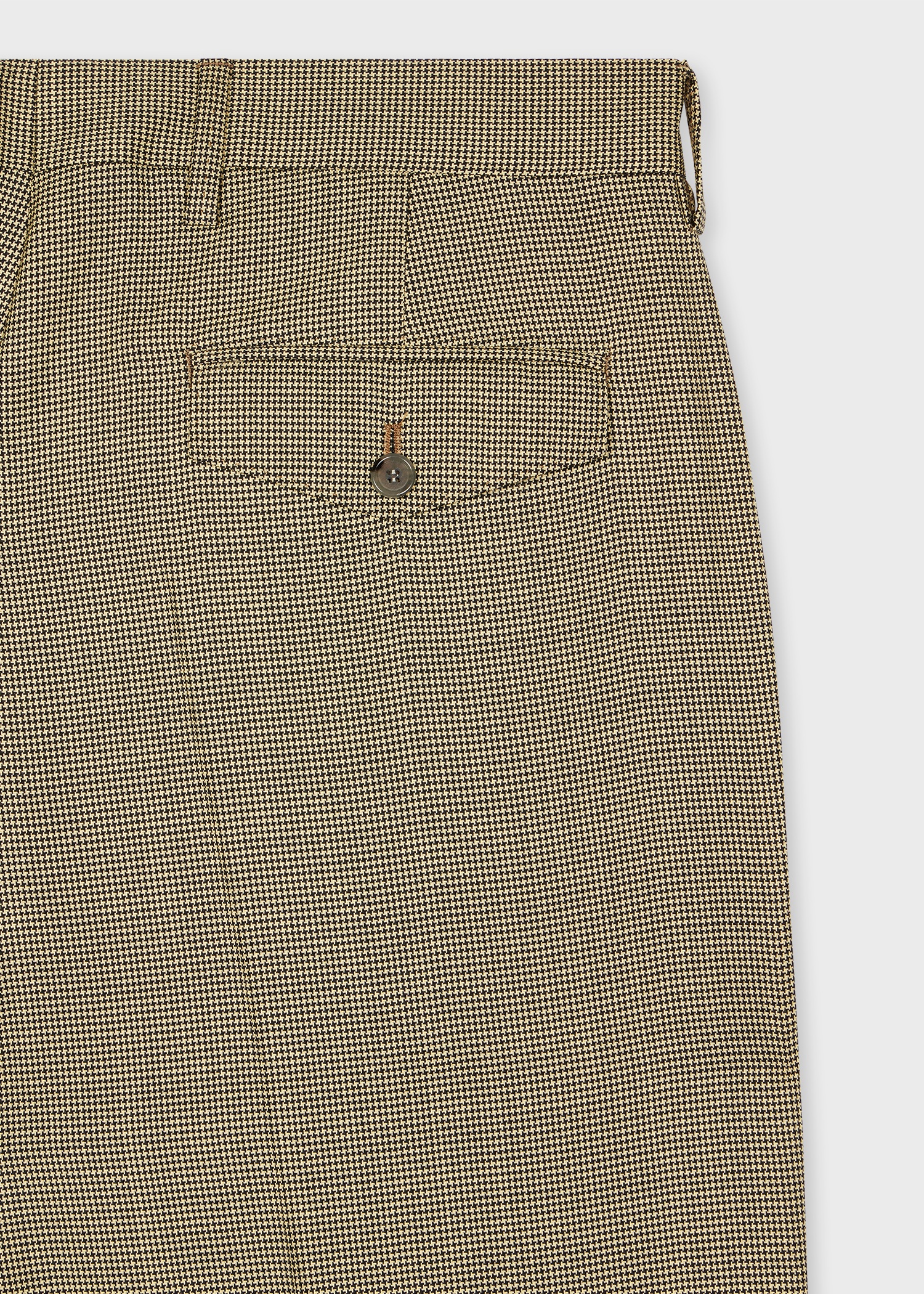 Yellow Overdyed Micro Houndstooth Wool Trousers - 2