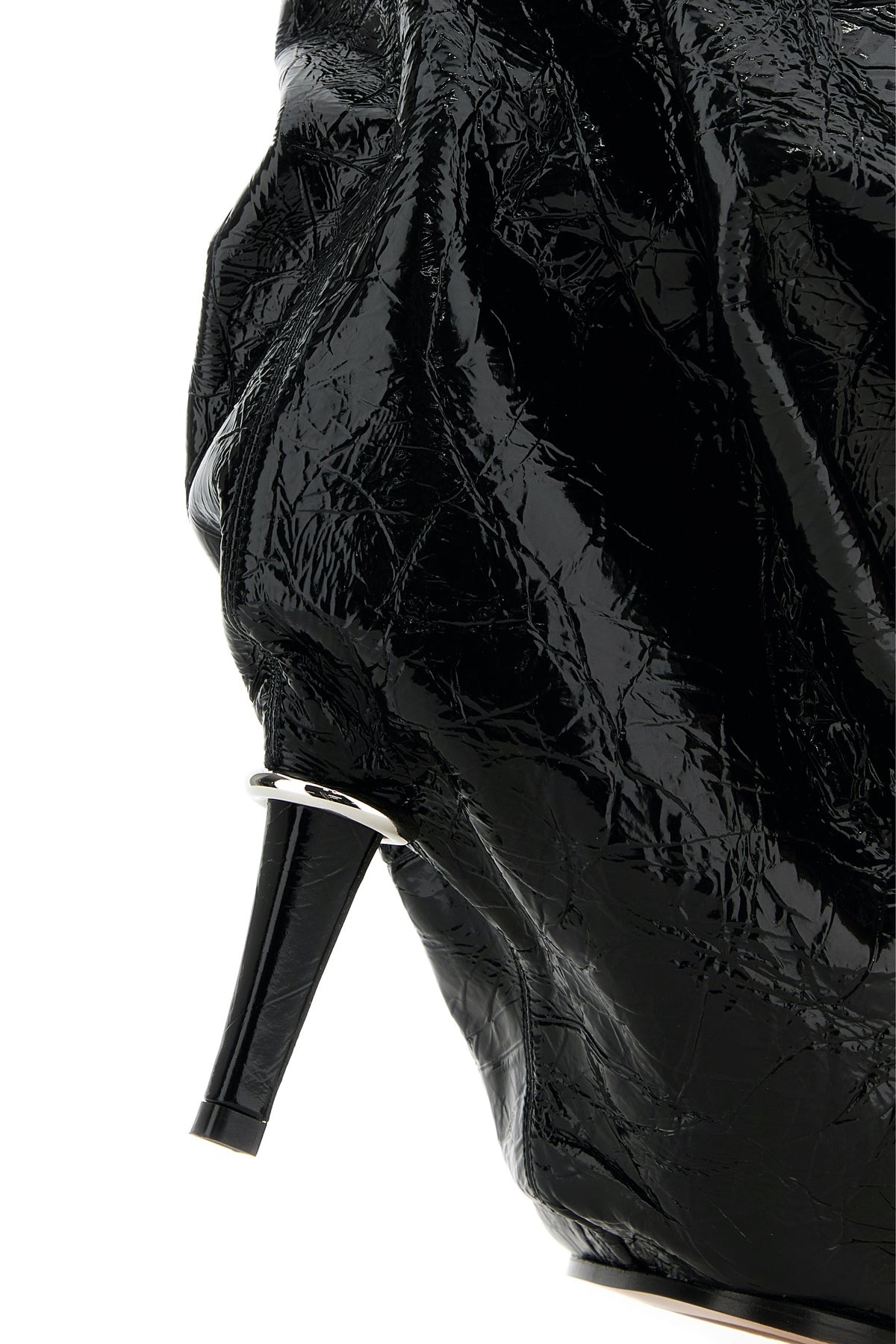 Black leather ankle boots - 4