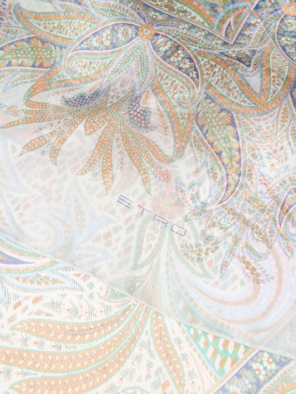 foliage-pattern silk scarf - 2