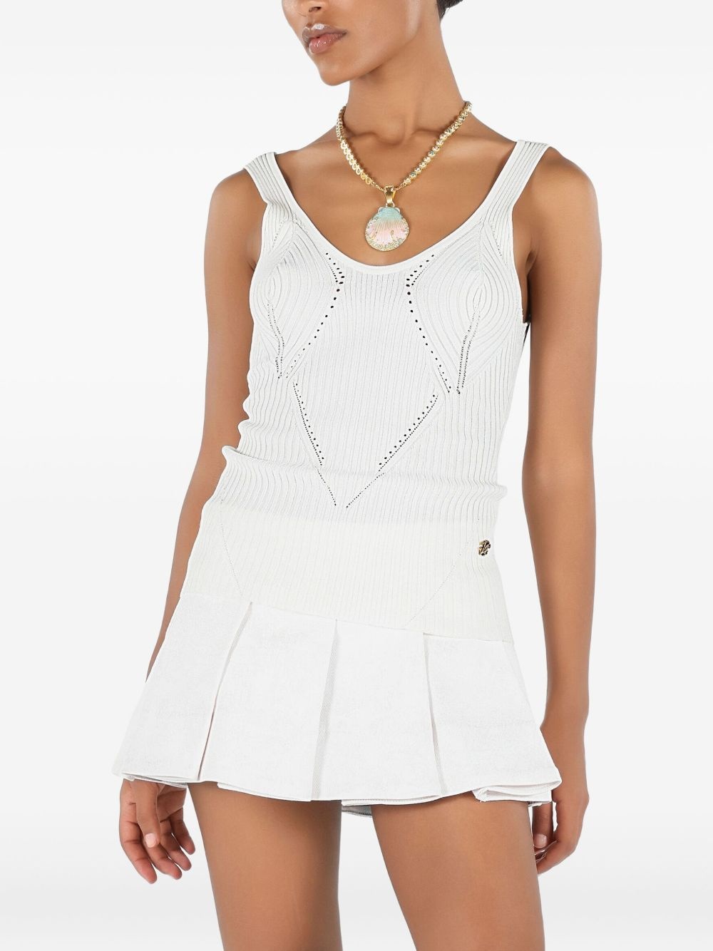 ribbed-knit tank top - 3